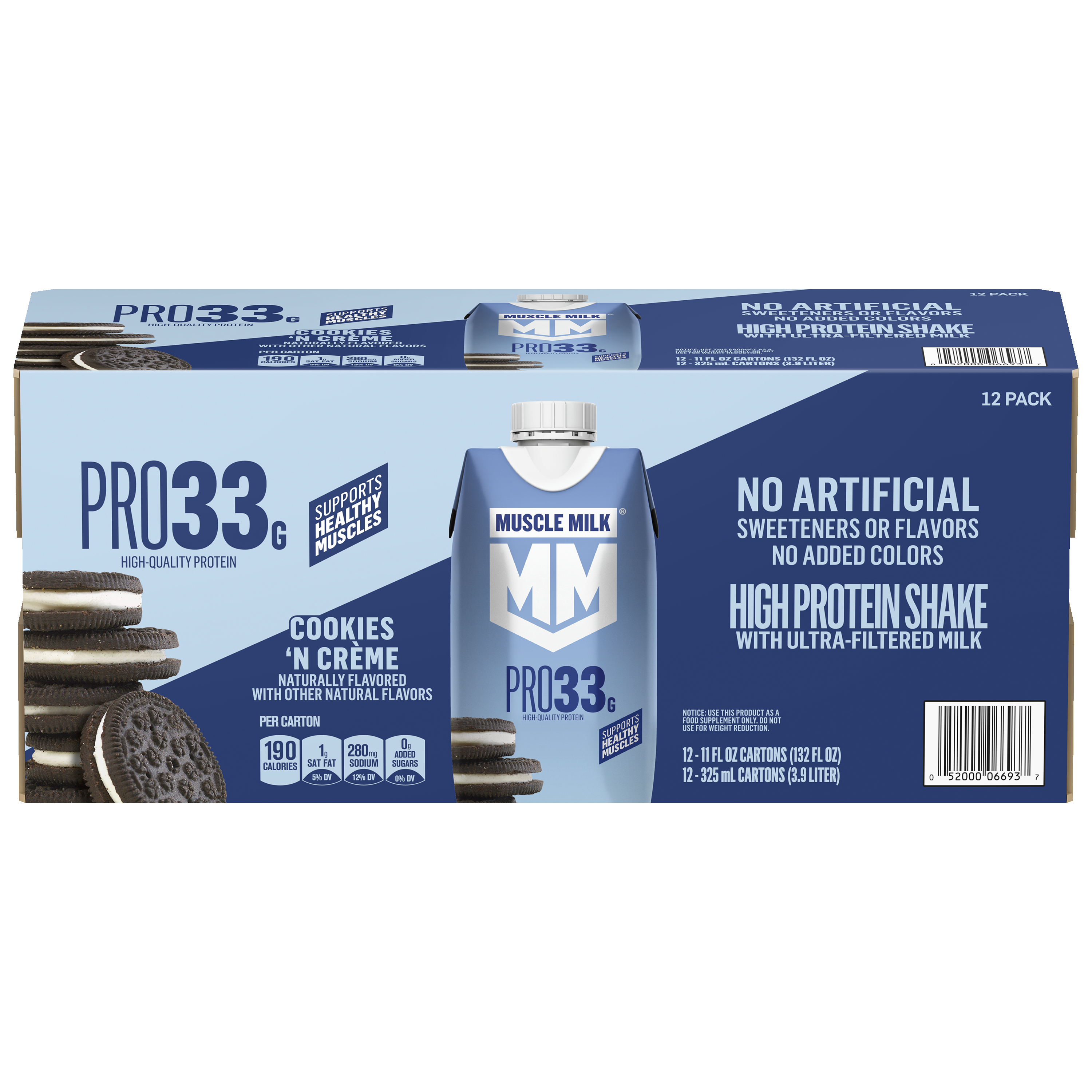 Muscle Milk, Pro33, Cookies 'N Creme Flavored, High Protein Shake thumbnail