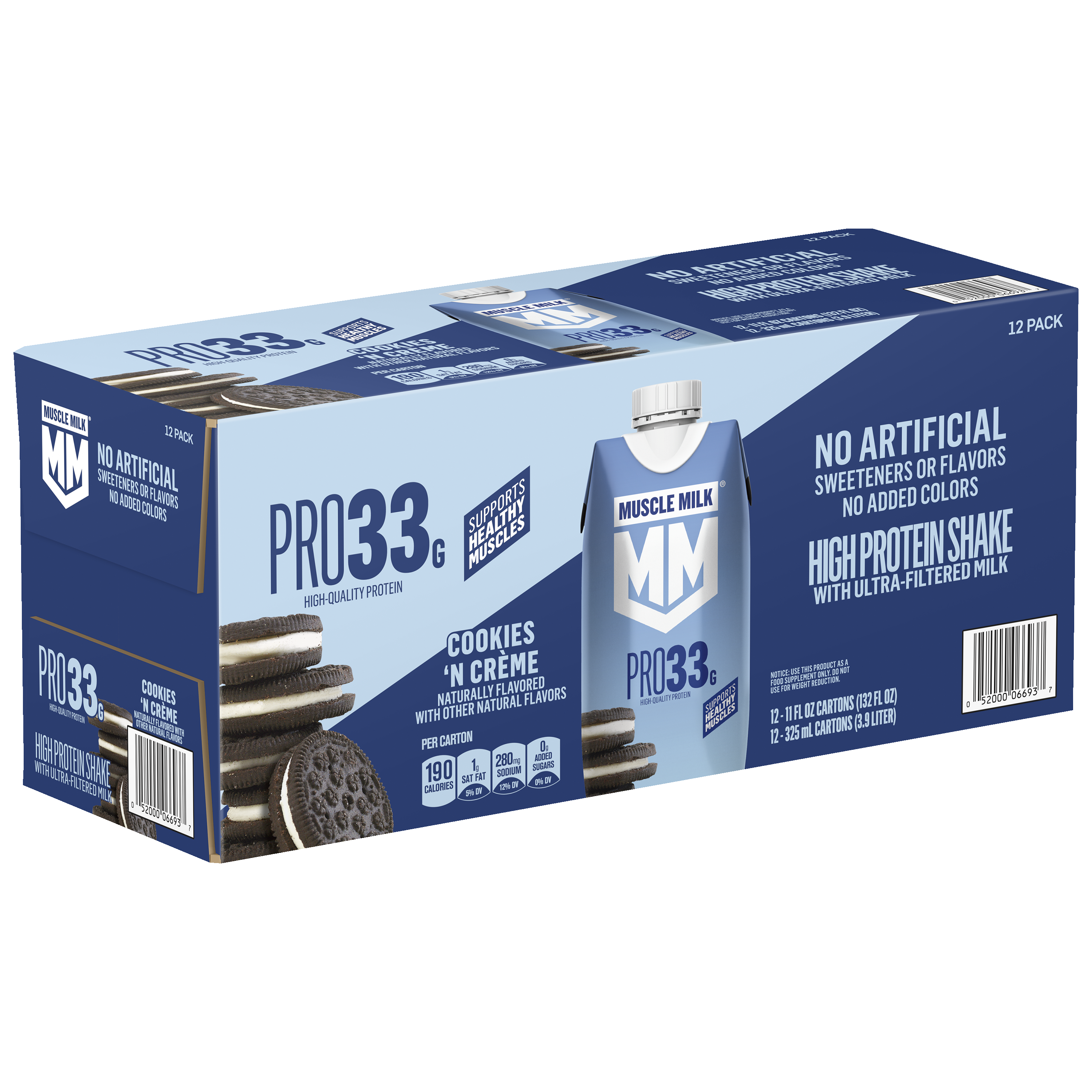 Muscle Milk, Pro33, Cookies 'N Creme Flavored, High Protein Shake thumbnail