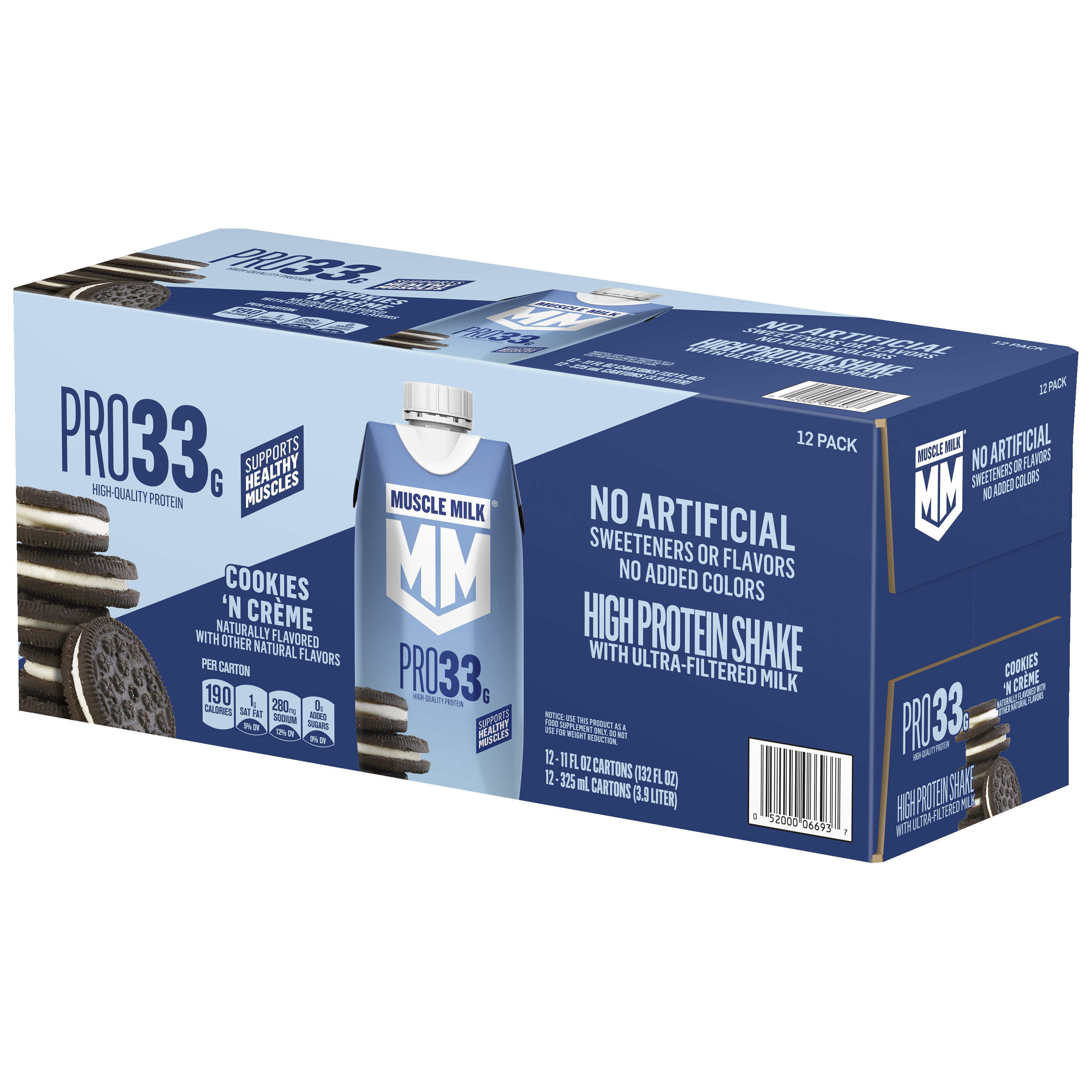 Muscle Milk, Pro33, Cookies 'N Creme Flavored, High Protein Shake thumbnail