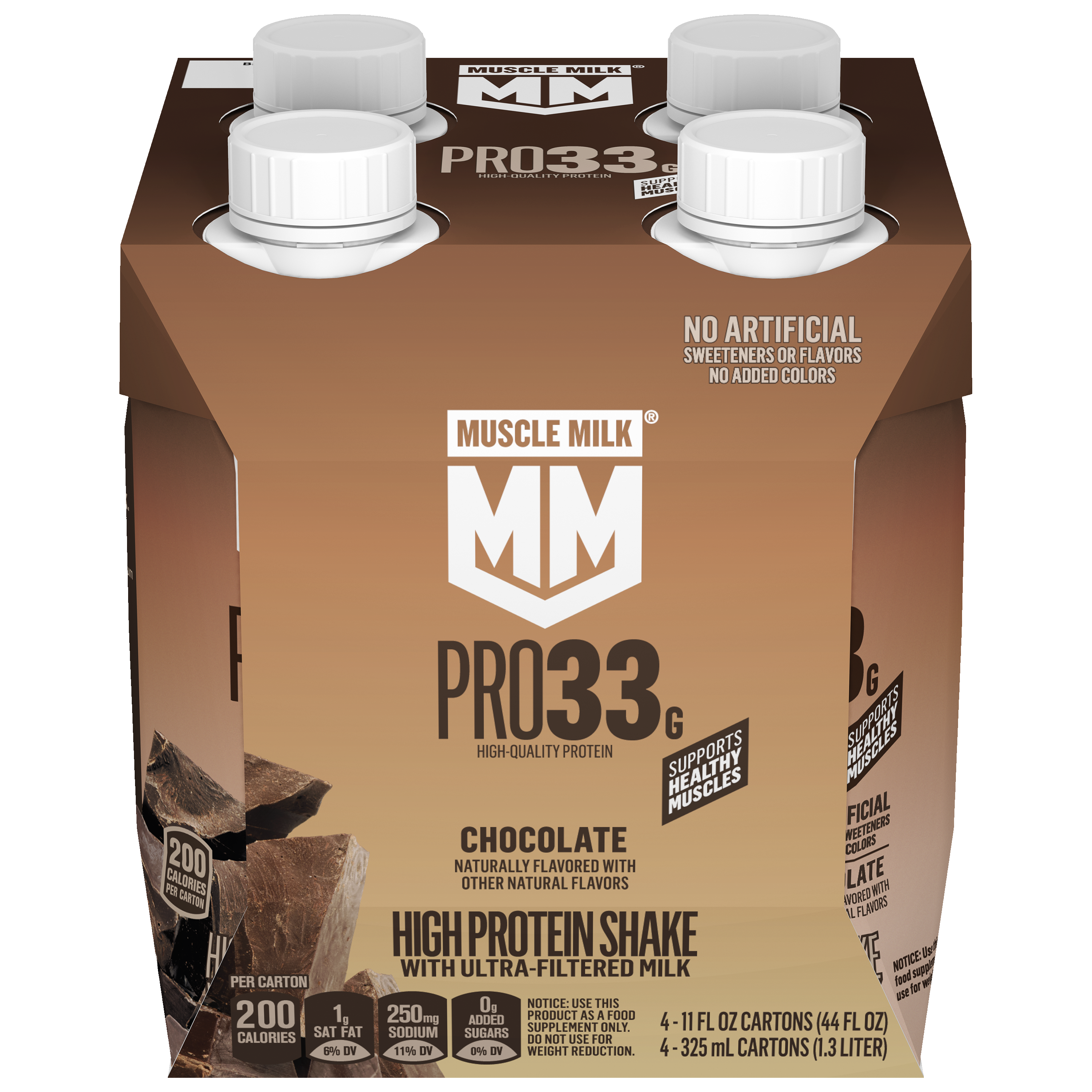 Muscle Milk, Pro33, Chocolate Flavored, High Protein Shake