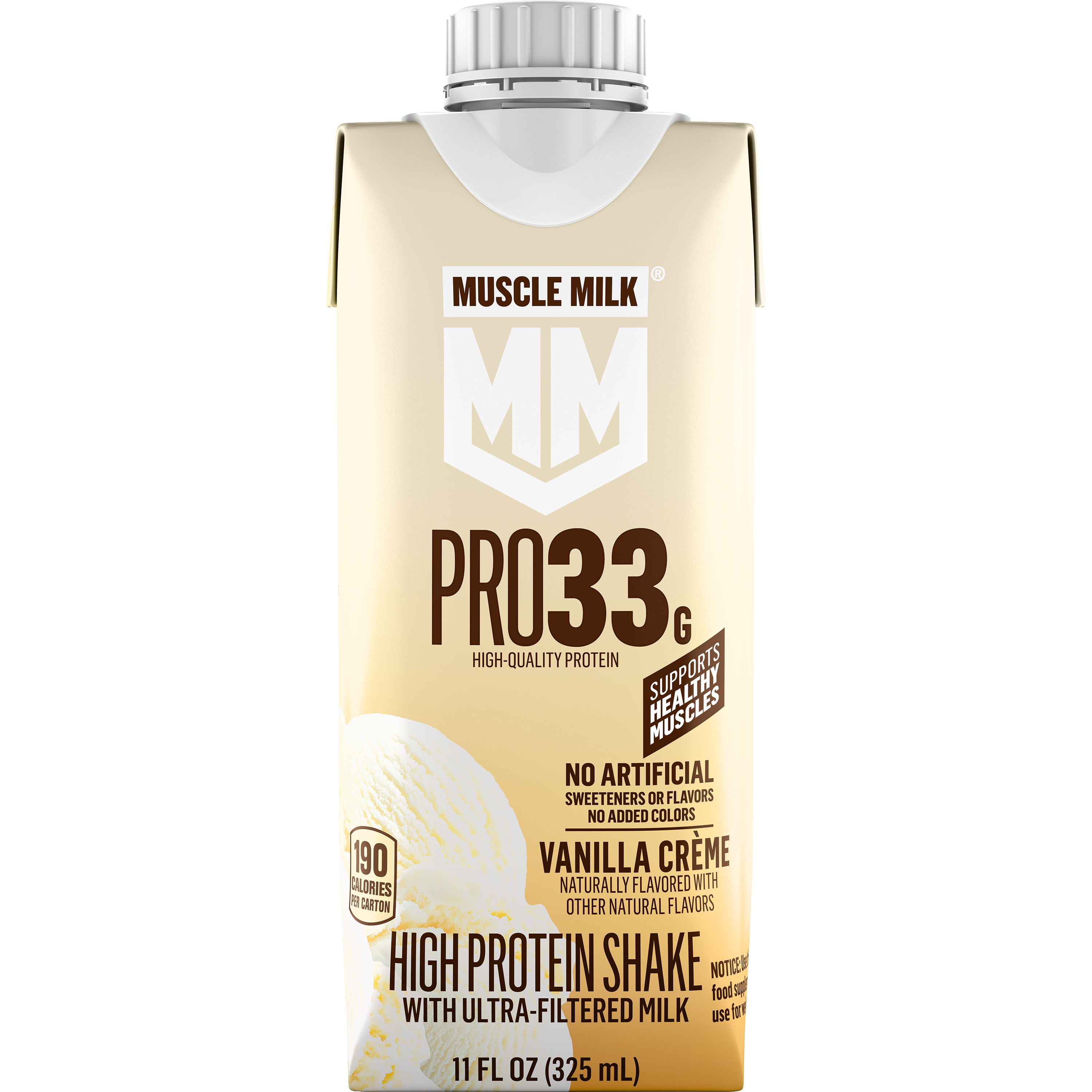 Muscle Milk, Pro33, Vanilla Creme Flavored, High Protein Shake