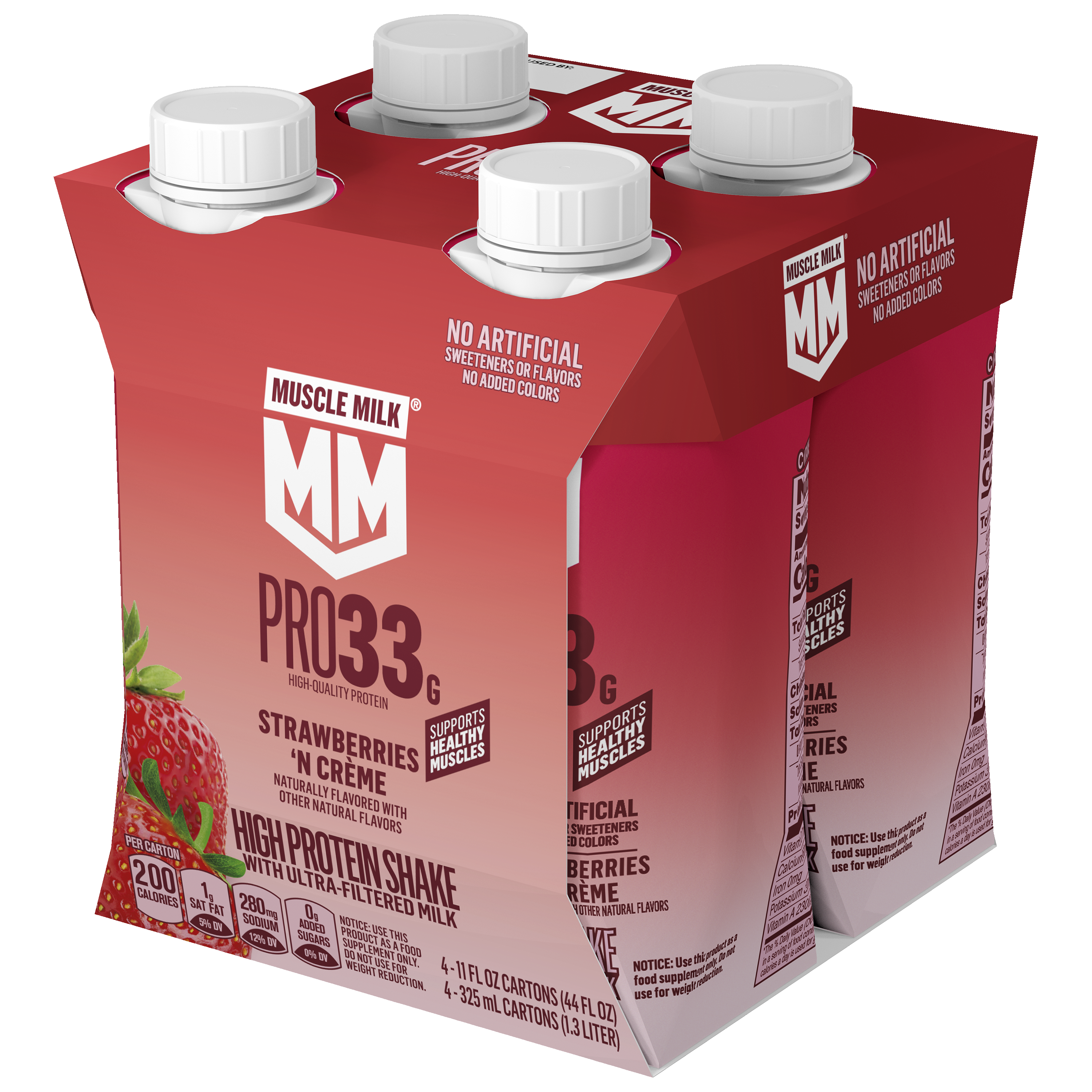 Muscle Milk, Pro33, Strawberries 'N Creme Flavored, High Protein Shake thumbnail