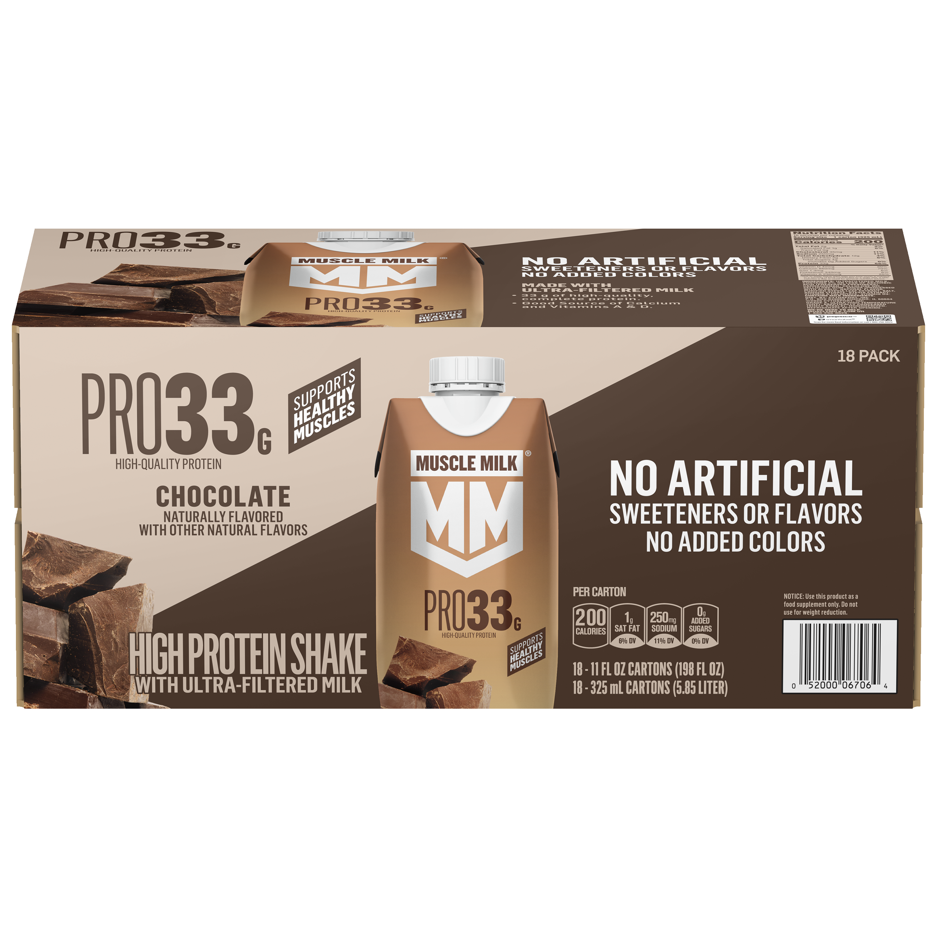 Muscle Milk, Pro33, Chocolate Flavored, High Protein Shake thumbnail