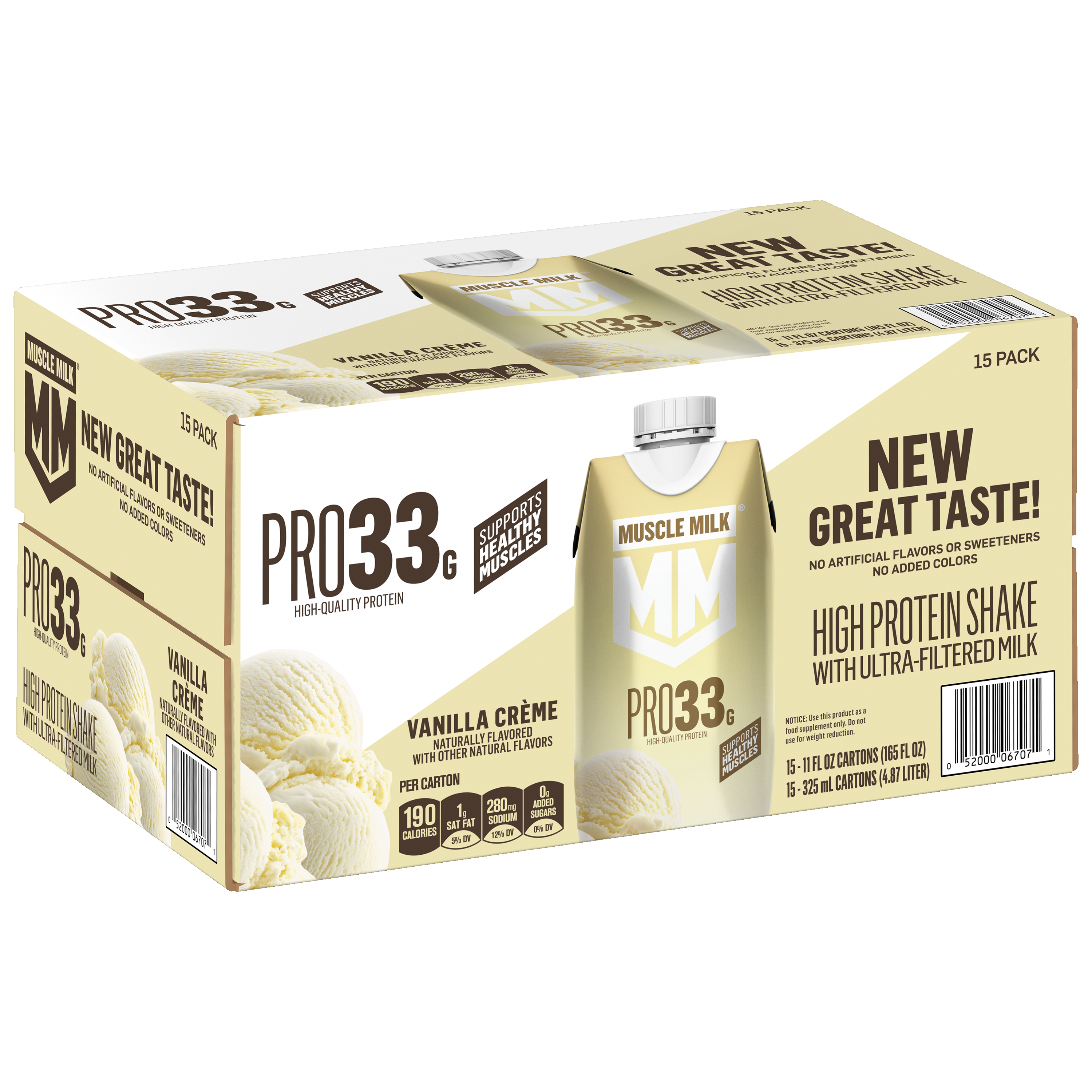 Muscle Milk, Pro33, Vanilla Creme Flavored, High Protein Shake thumbnail