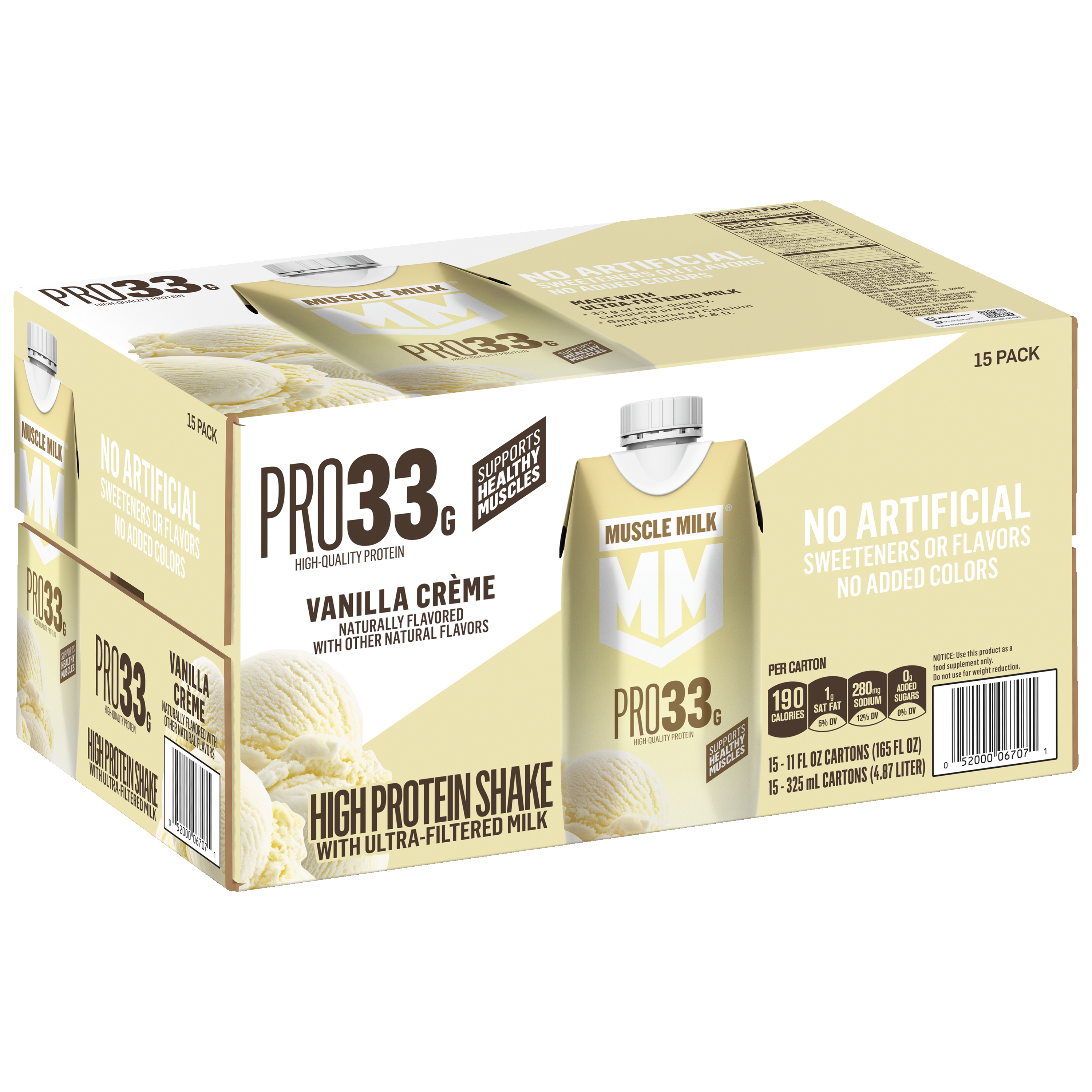 Muscle Milk, Pro33, Vanilla Creme Flavored, High Protein Shake thumbnail