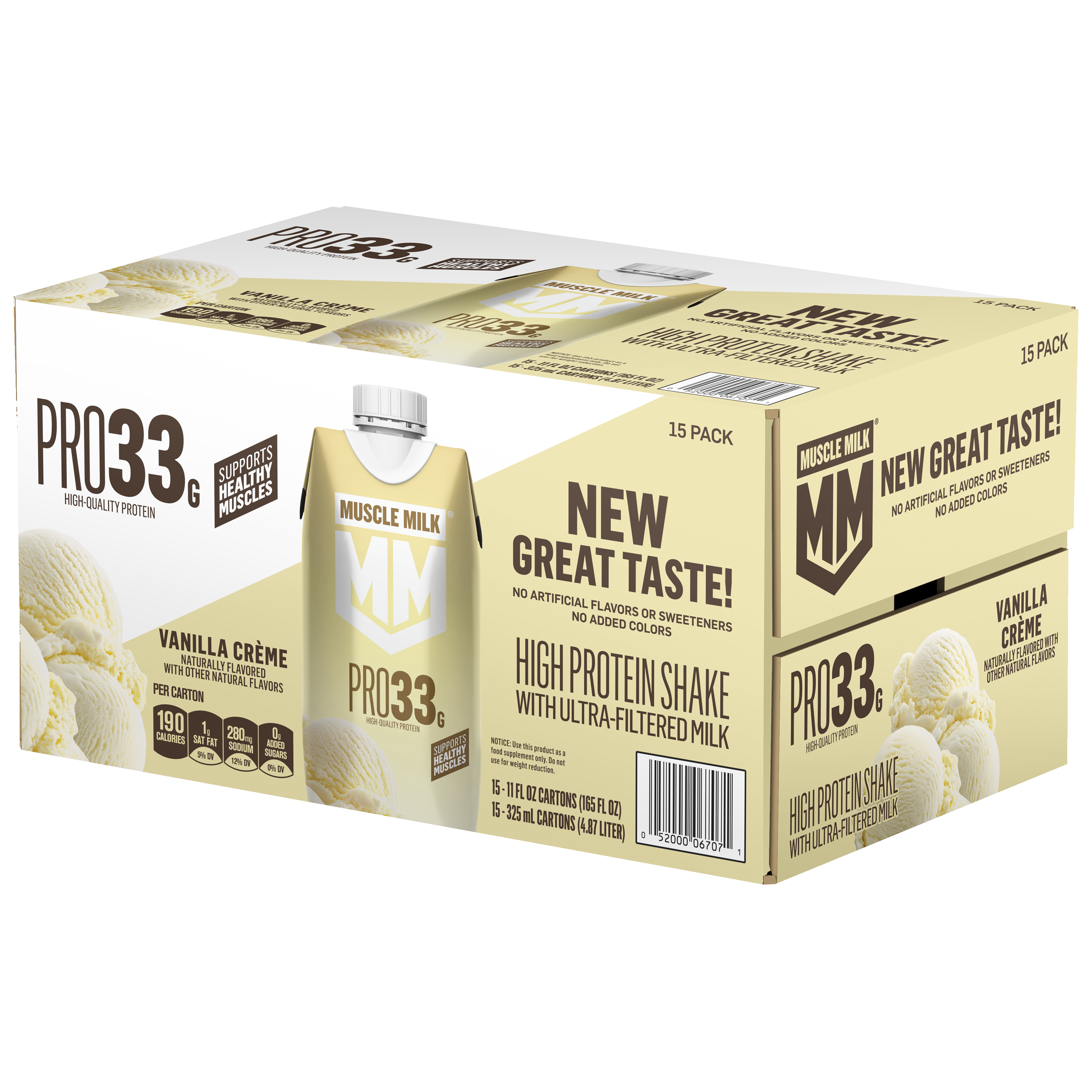 Muscle Milk, Pro33, Vanilla Creme Flavored, High Protein Shake thumbnail