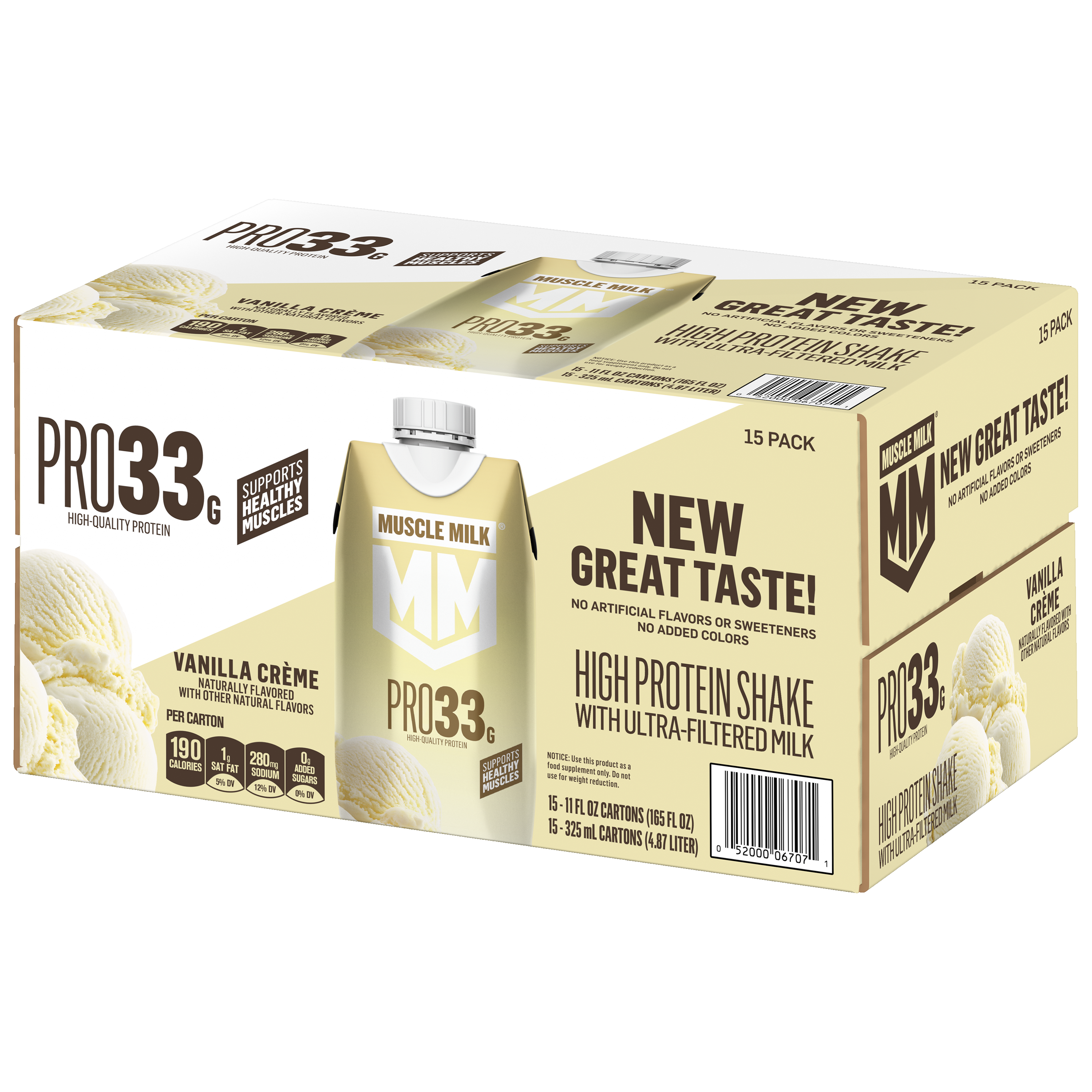 Muscle Milk, Pro33, Vanilla Creme Flavored, High Protein Shake thumbnail
