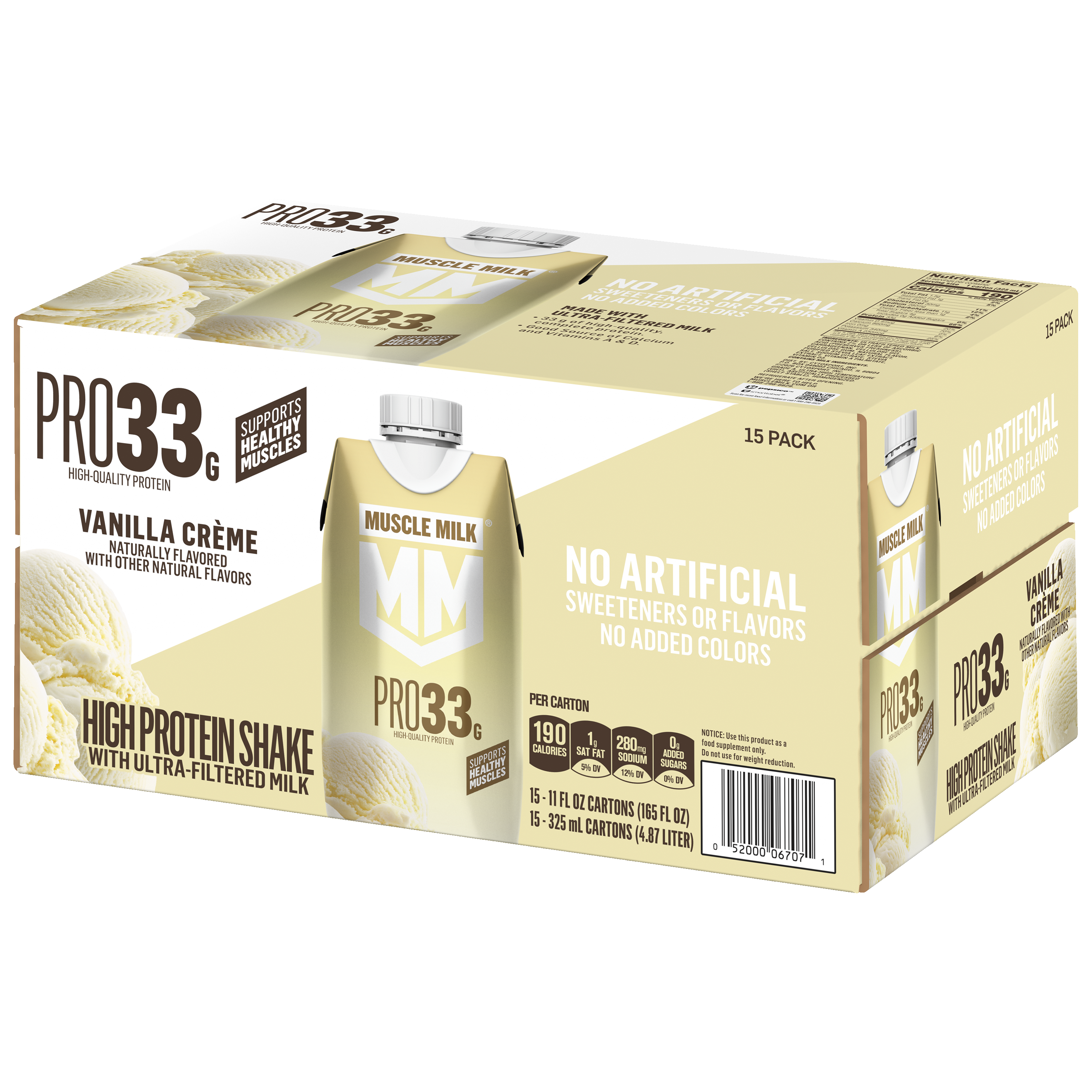 Muscle Milk, Pro33, Vanilla Creme Flavored, High Protein Shake thumbnail