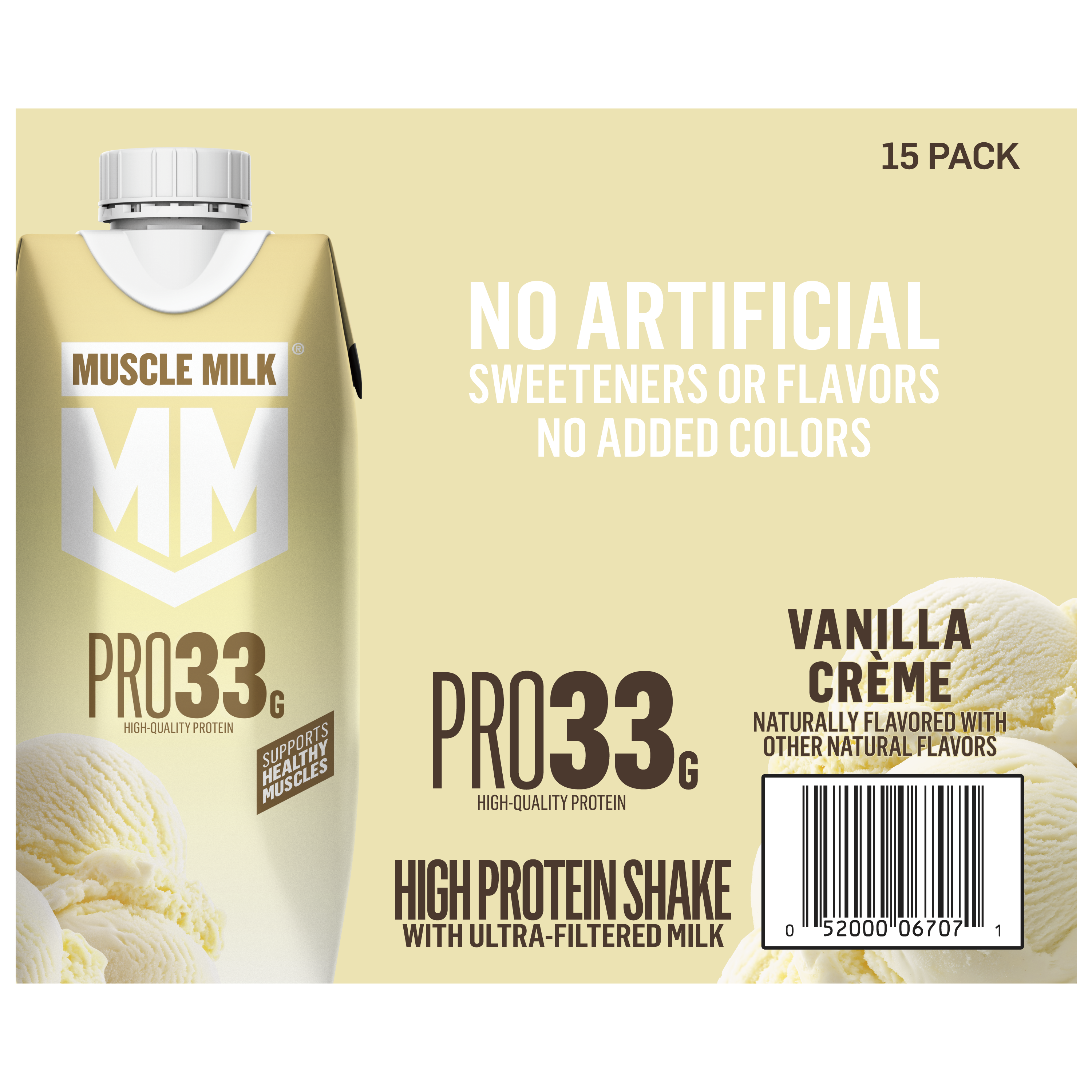 Muscle Milk, Pro33, Vanilla Creme Flavored, High Protein Shake thumbnail