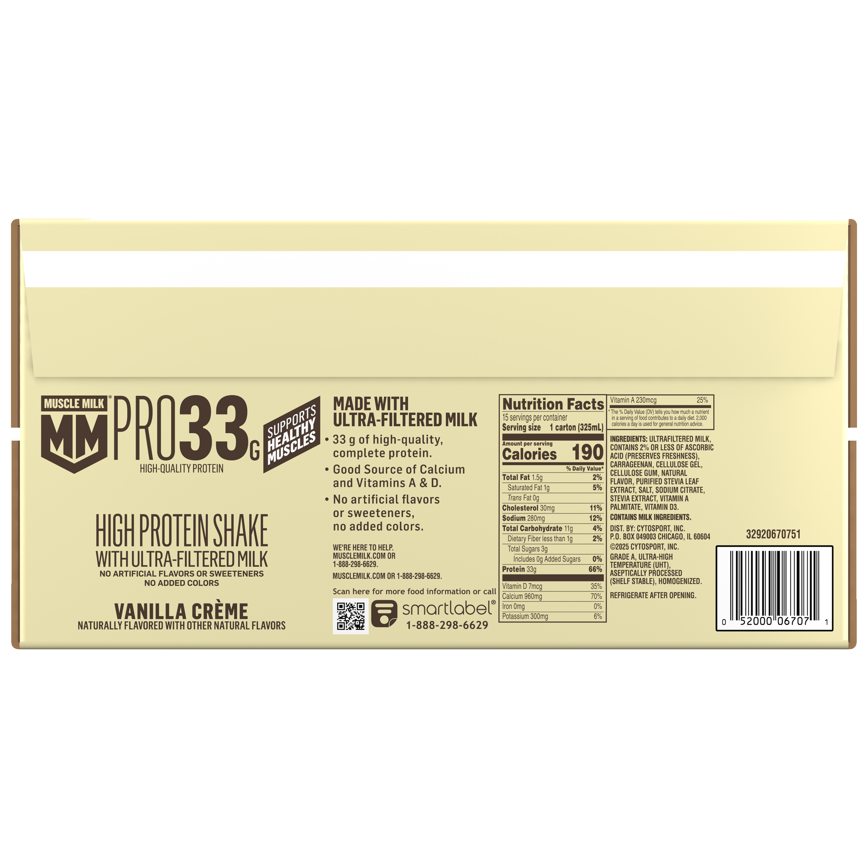 Muscle Milk, Pro33, Vanilla Creme Flavored, High Protein Shake thumbnail