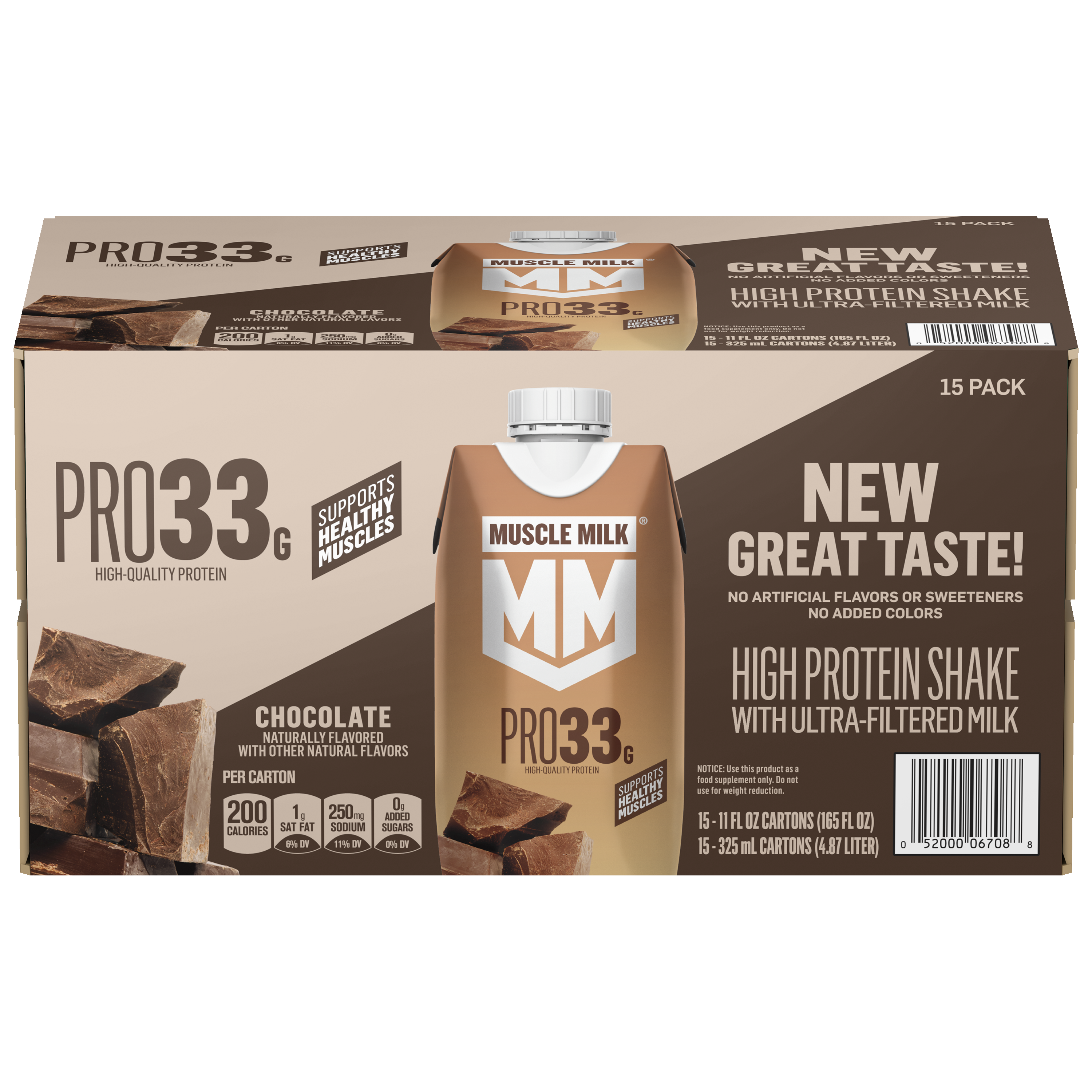 Muscle Milk, Pro33, Chocolate Flavored, High Protein Shake thumbnail