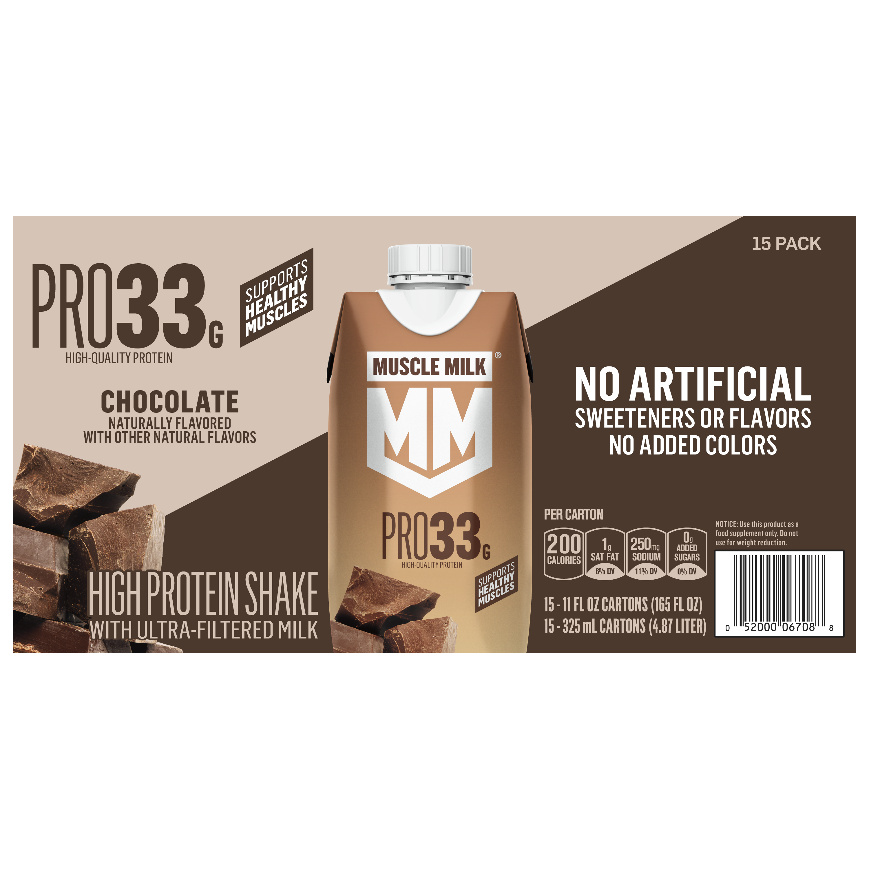 Muscle Milk, Pro33, Chocolate Flavored, High Protein Shake thumbnail