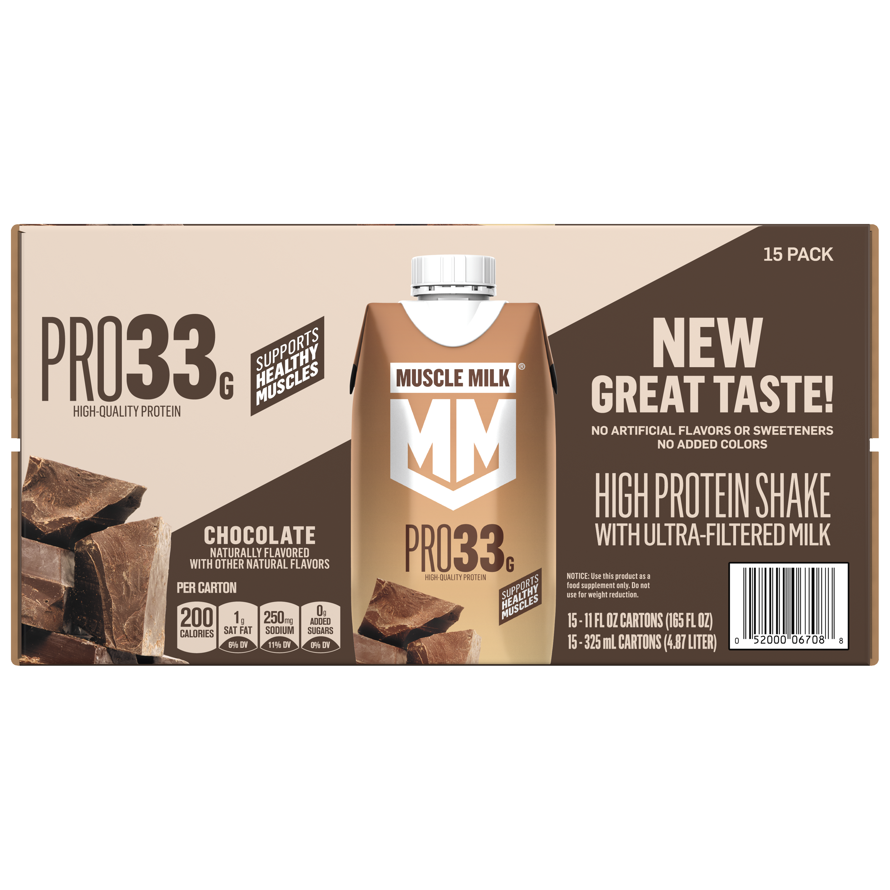 Muscle Milk, Pro33, Chocolate Flavored, High Protein Shake thumbnail