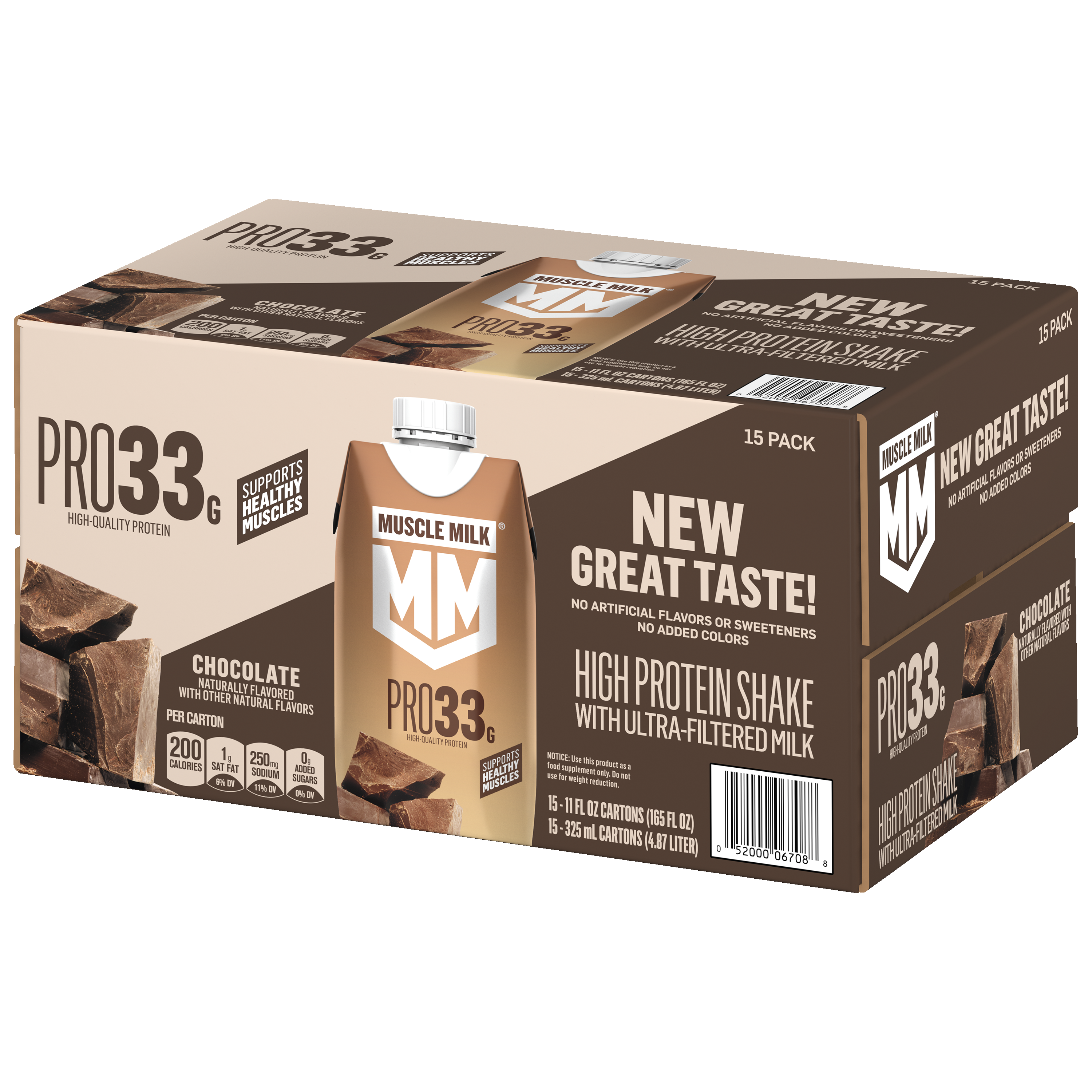 Muscle Milk, Pro33, Chocolate Flavored, High Protein Shake thumbnail