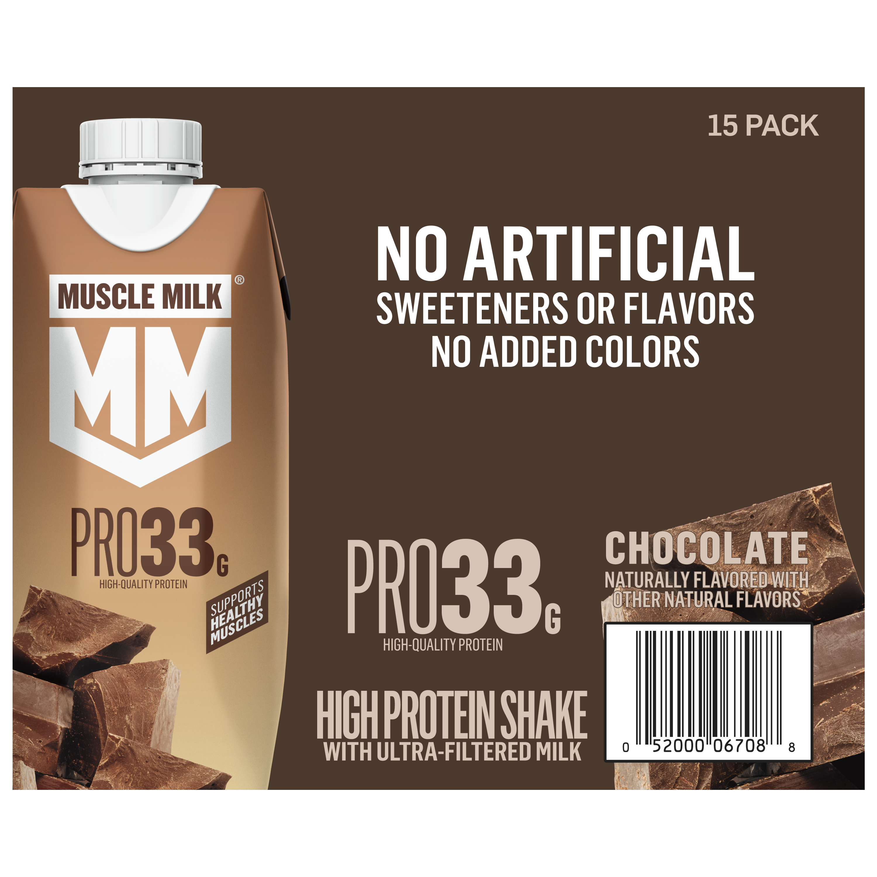 Muscle Milk, Pro33, Chocolate Flavored, High Protein Shake thumbnail