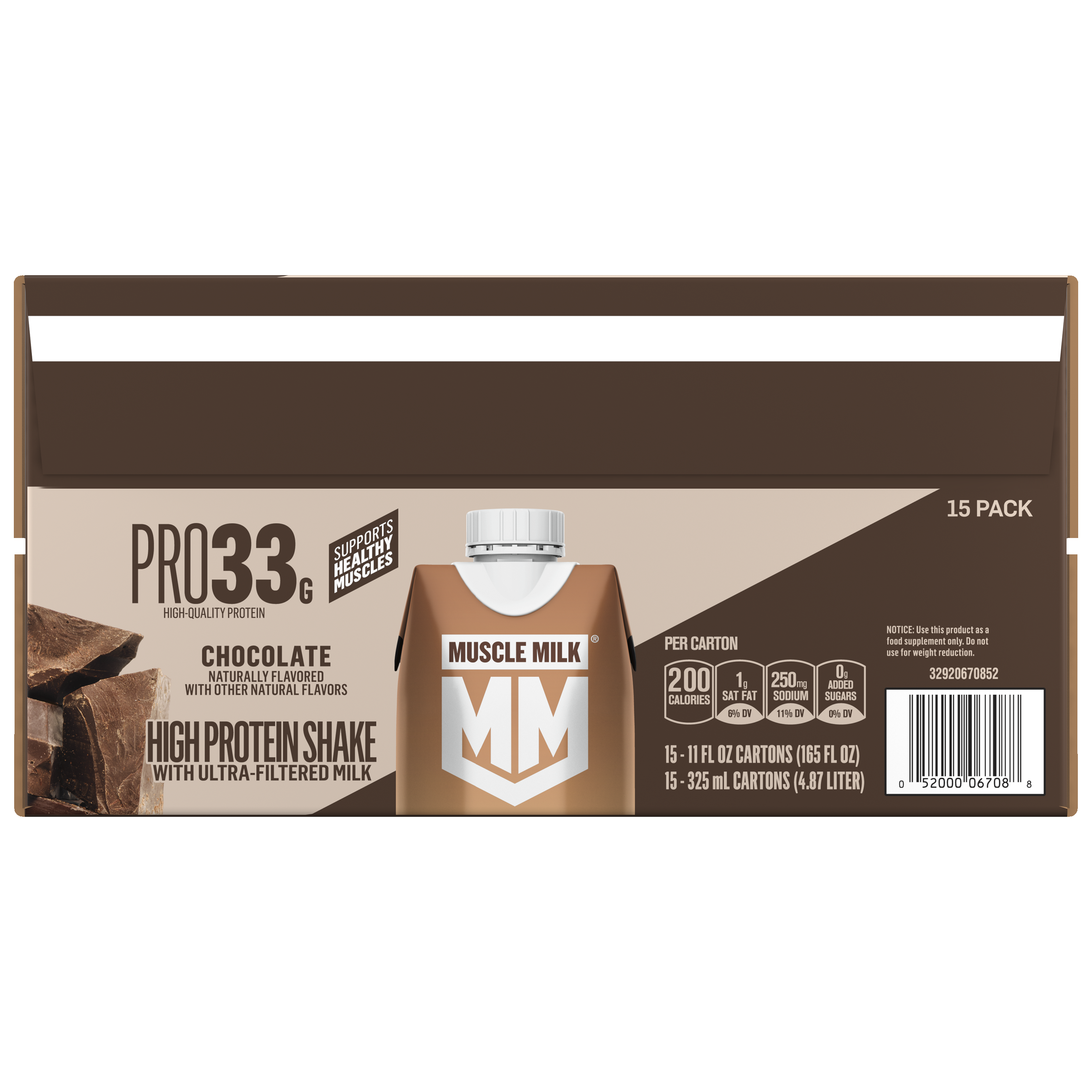 Muscle Milk, Pro33, Chocolate Flavored, High Protein Shake thumbnail