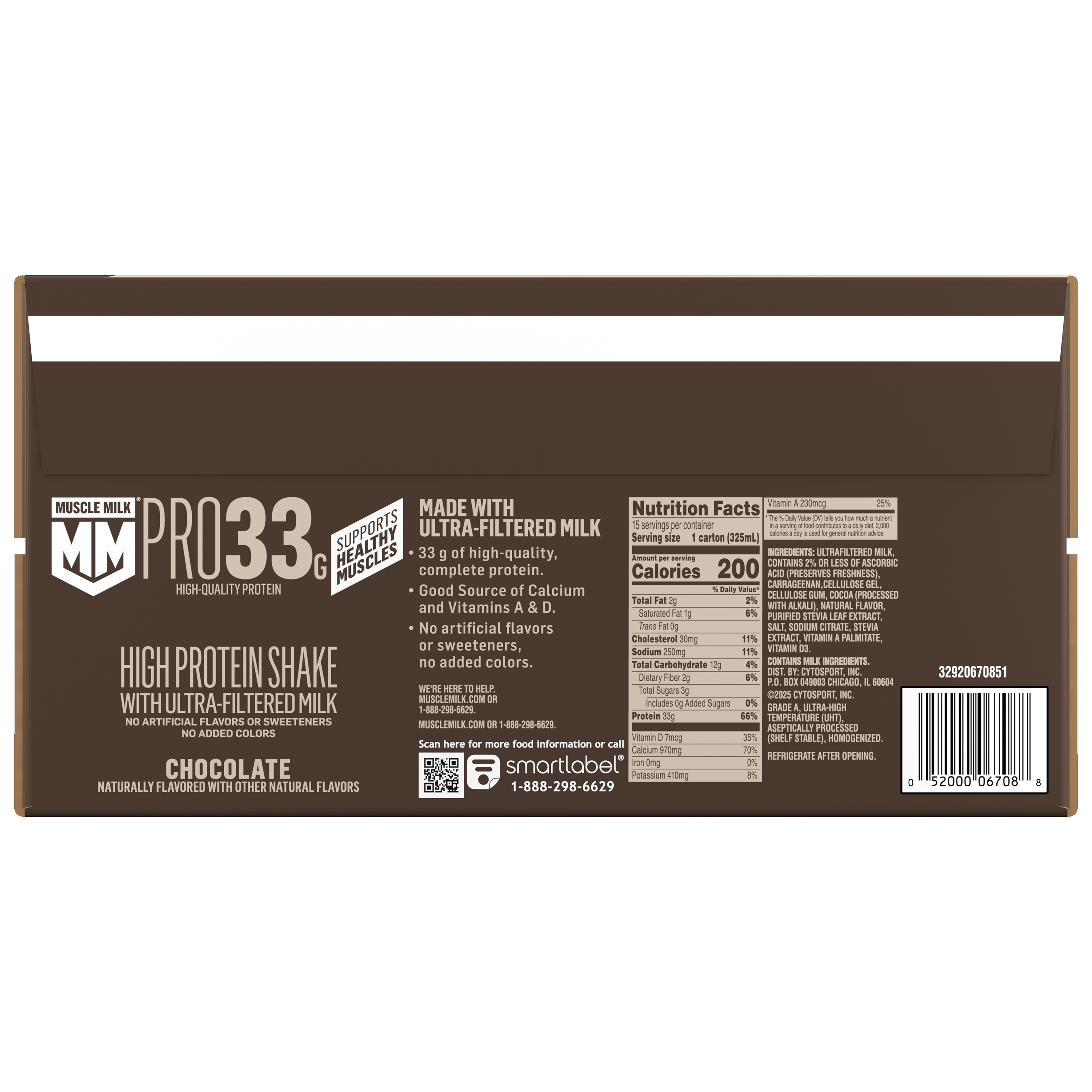 Muscle Milk, Pro33, Chocolate Flavored, High Protein Shake thumbnail