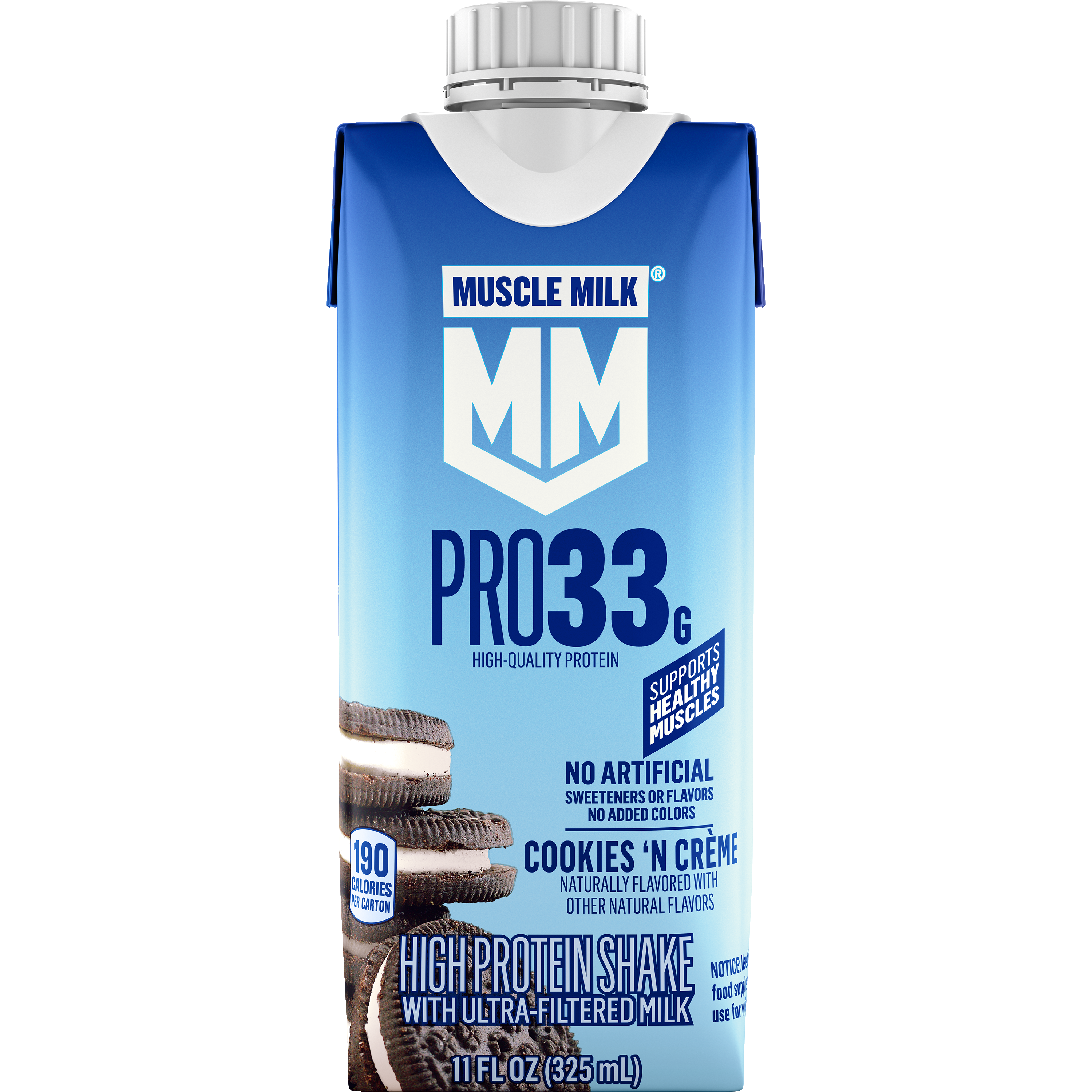 Muscle Milk, Pro33, Cookies 'N Creme Flavored, High Protein Shake