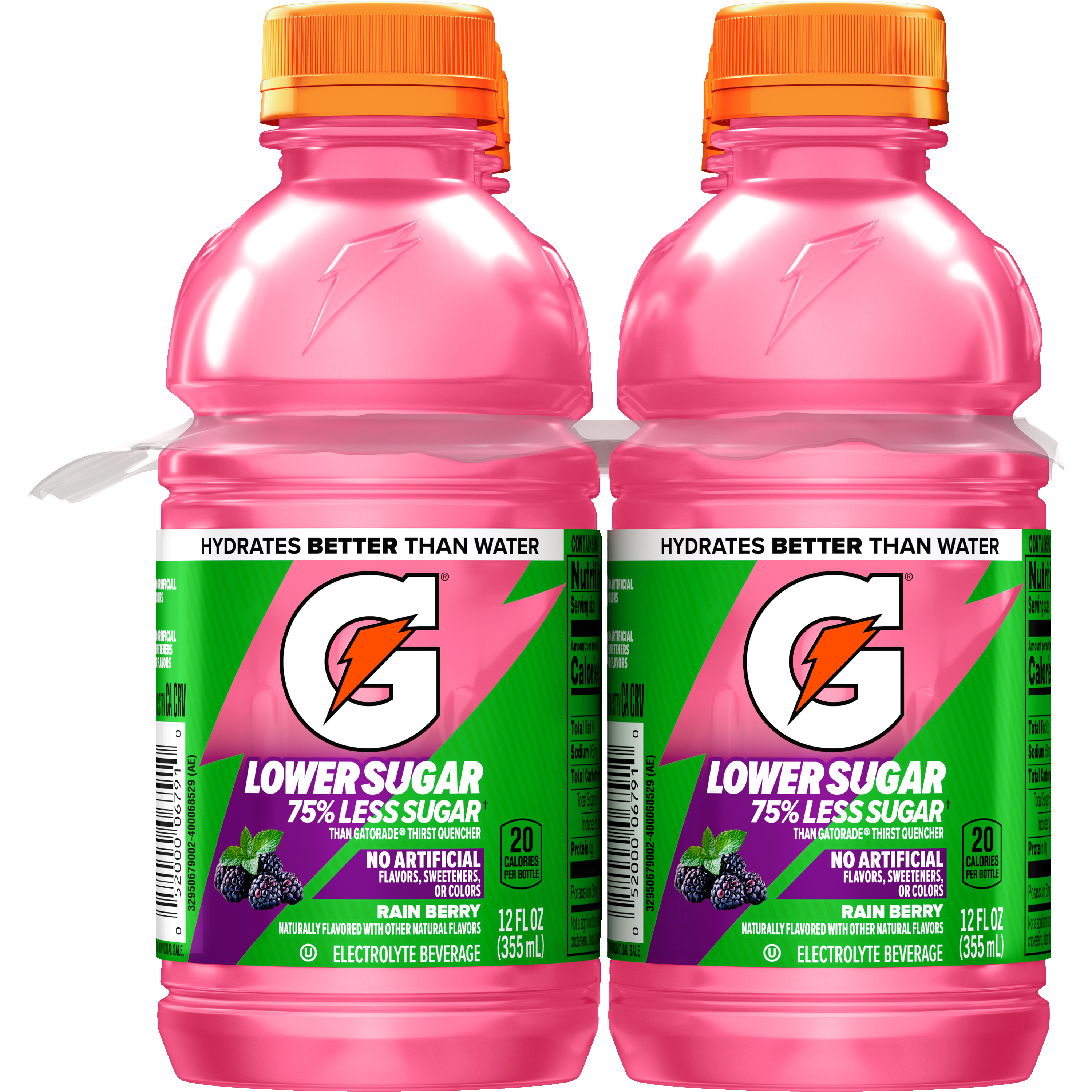 Gatorade, Lower Sugar, Rain Berry Flavored, Electrolyte Beverage thumbnail