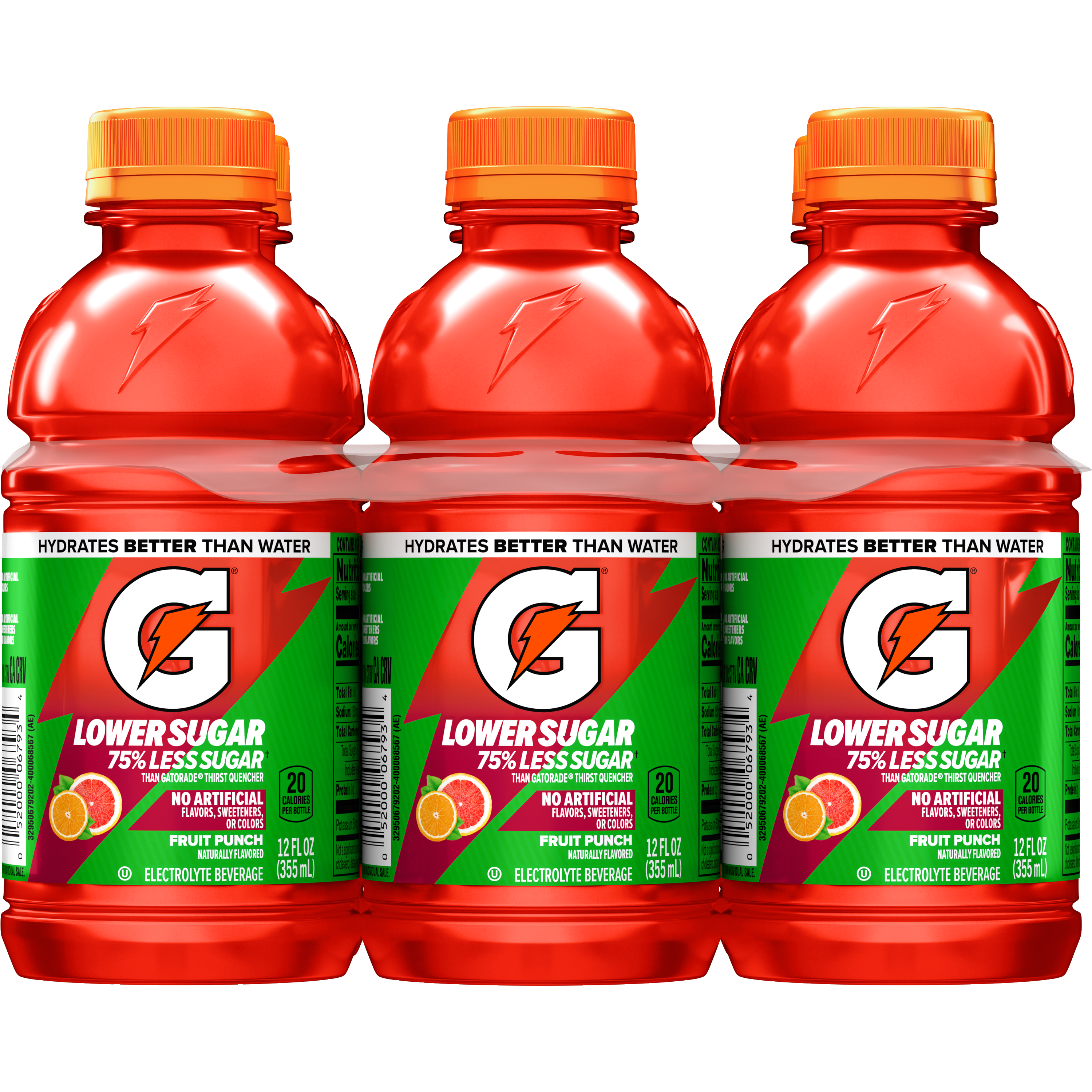 Gatorade, Lower Sugar, Fruit Punch Flavored, Electrolyte Beverage