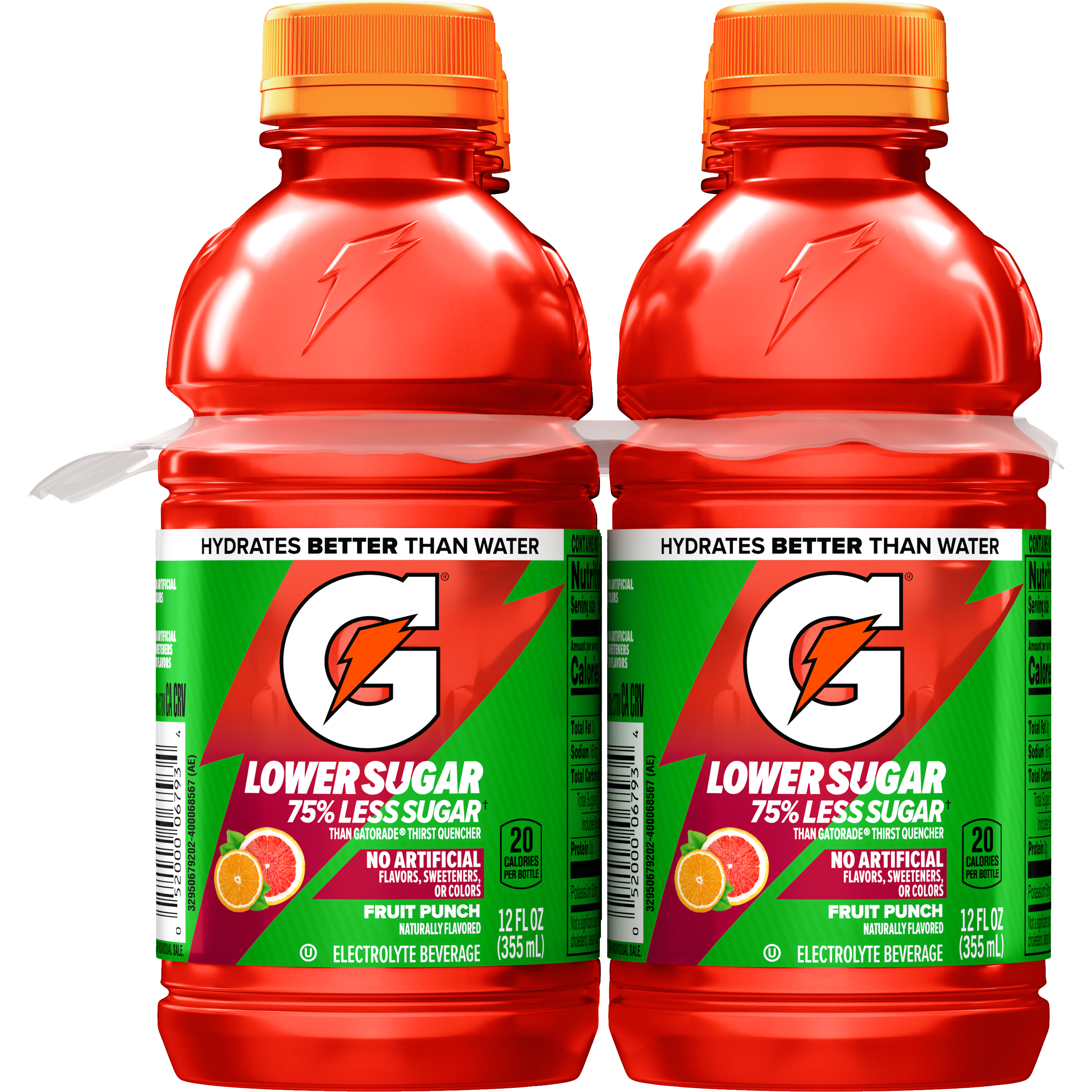 Gatorade, Lower Sugar, Fruit Punch Flavored, Electrolyte Beverage thumbnail