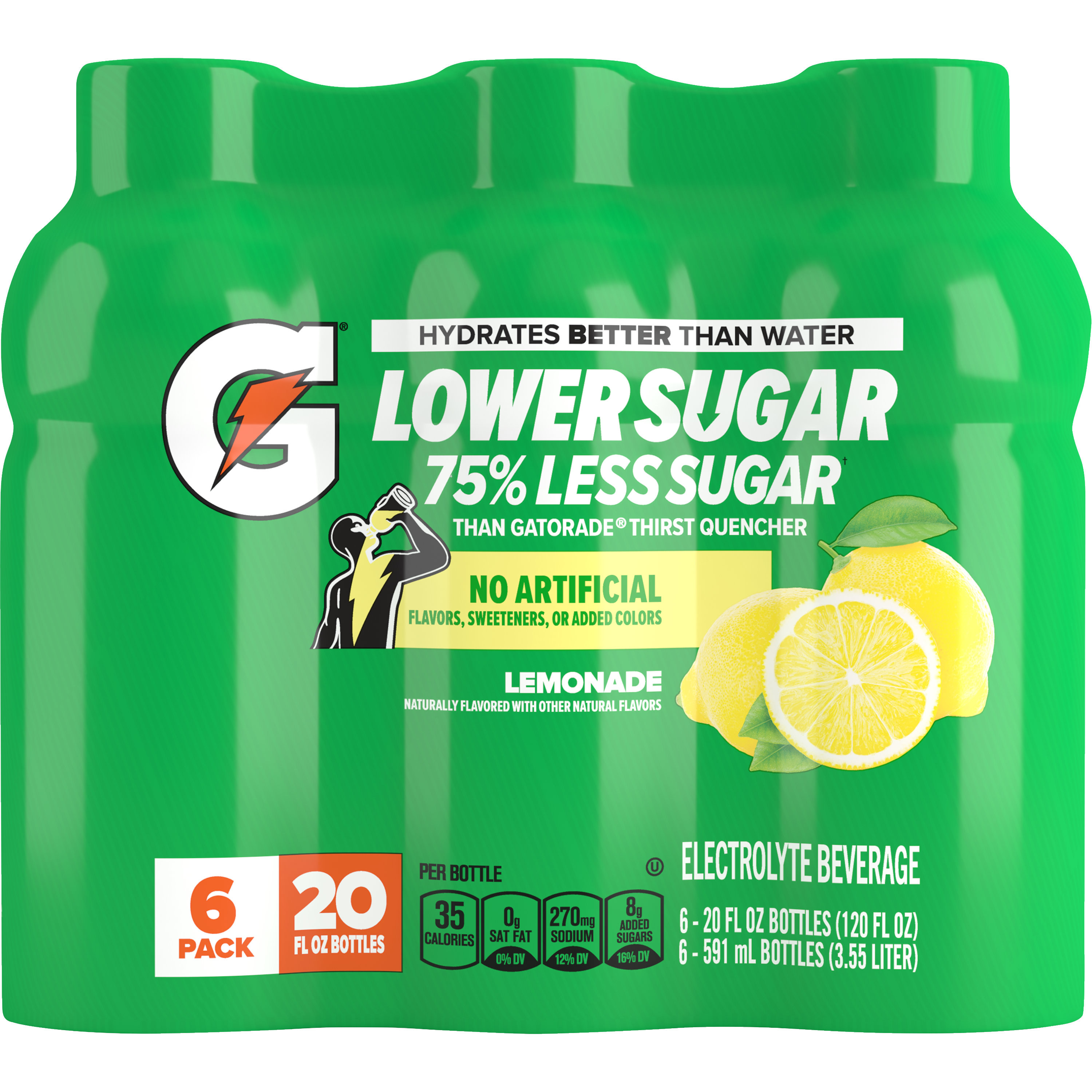 Gatorade, Lower Sugar, Lemonade Flavored, Electrolyte Beverage