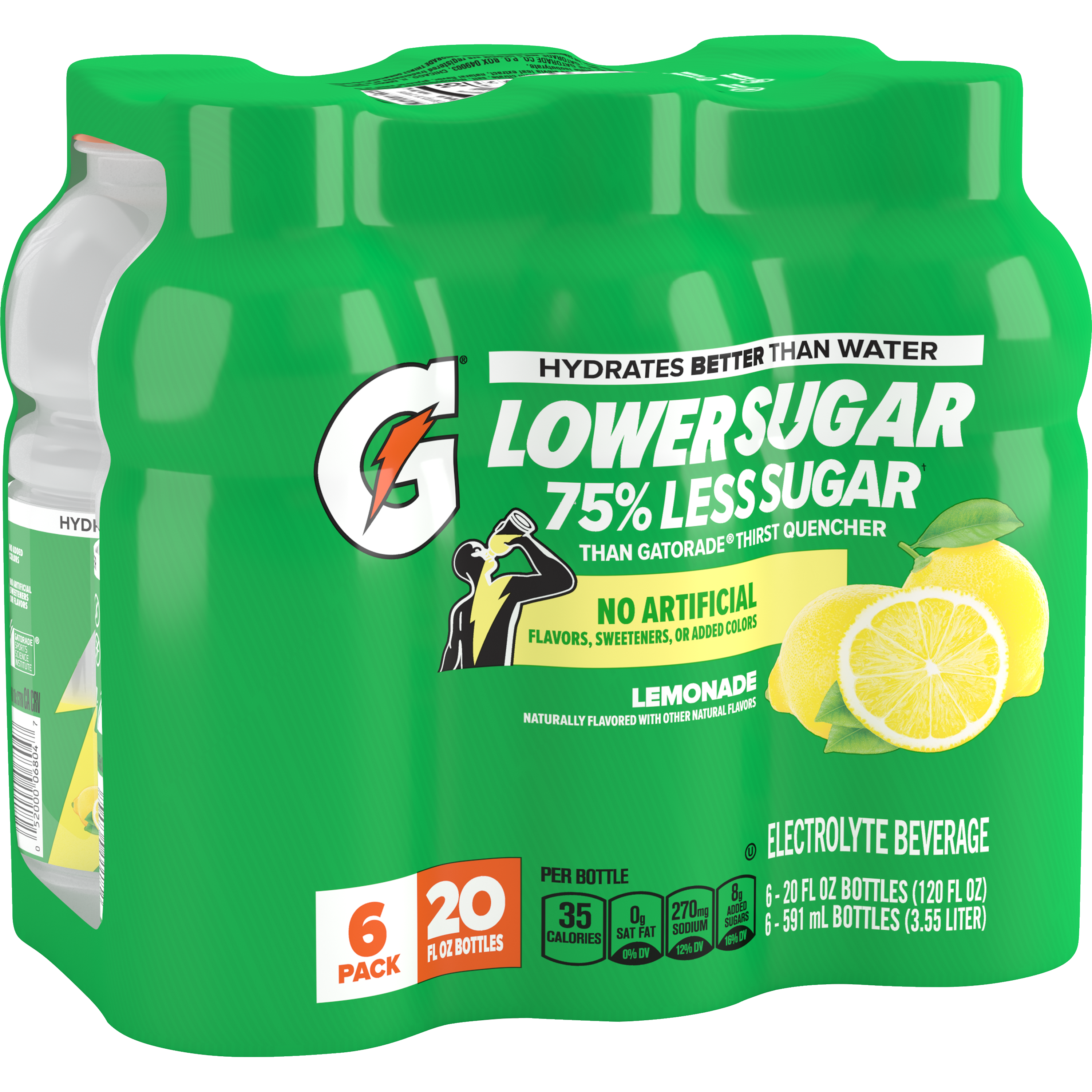 Gatorade, Lower Sugar, Lemonade Flavored, Electrolyte Beverage thumbnail
