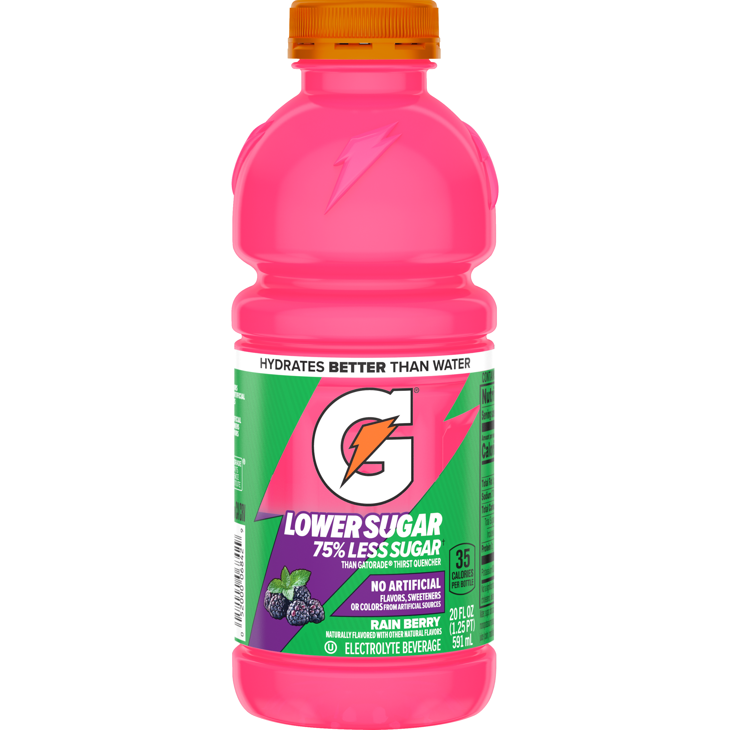 Gatorade, Lower Sugar, Rain Berry Flavored, Electrolyte Beverage thumbnail