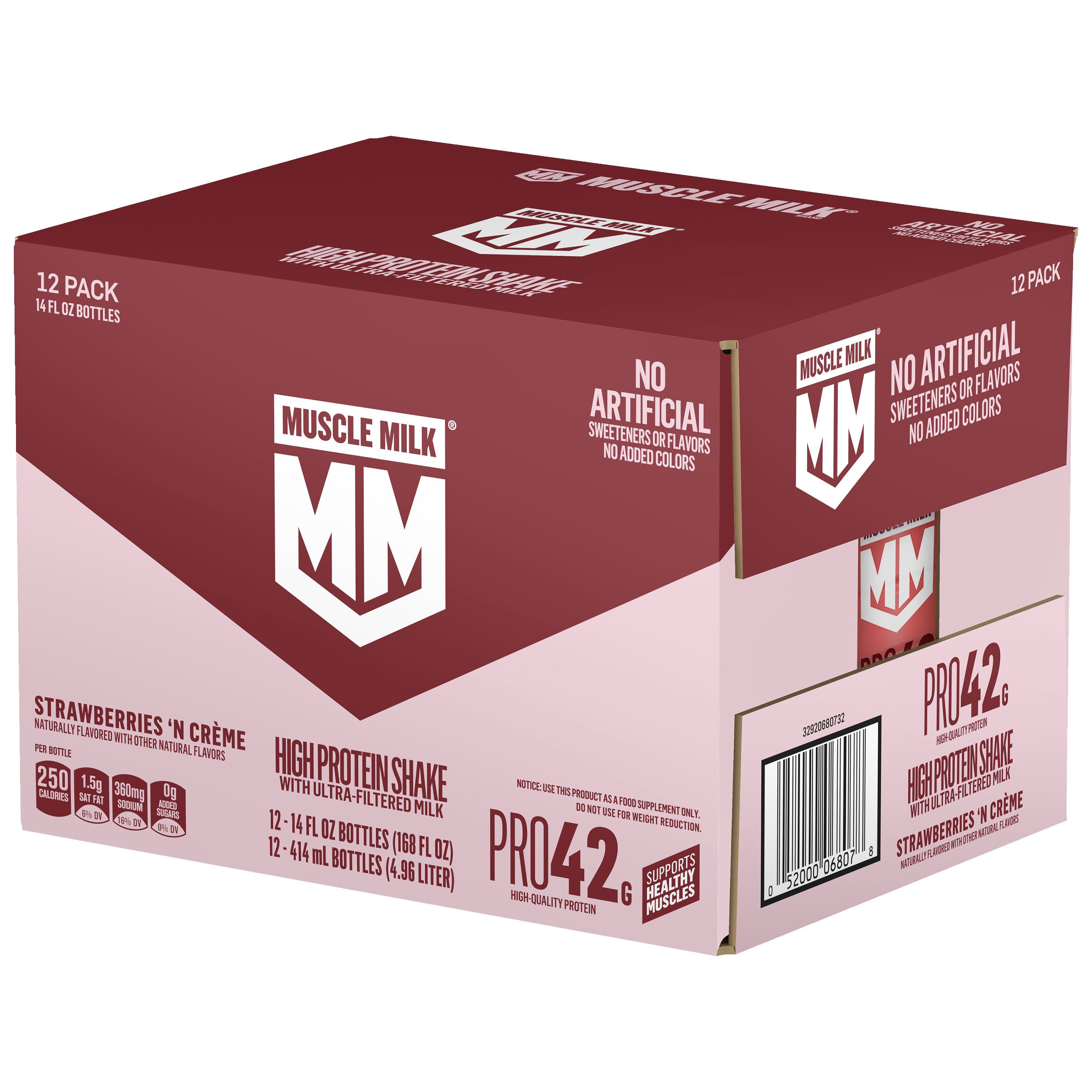 Muscle Milk, Pro42, Strawberries 'N Creme Flavored, High Protein Shake thumbnail