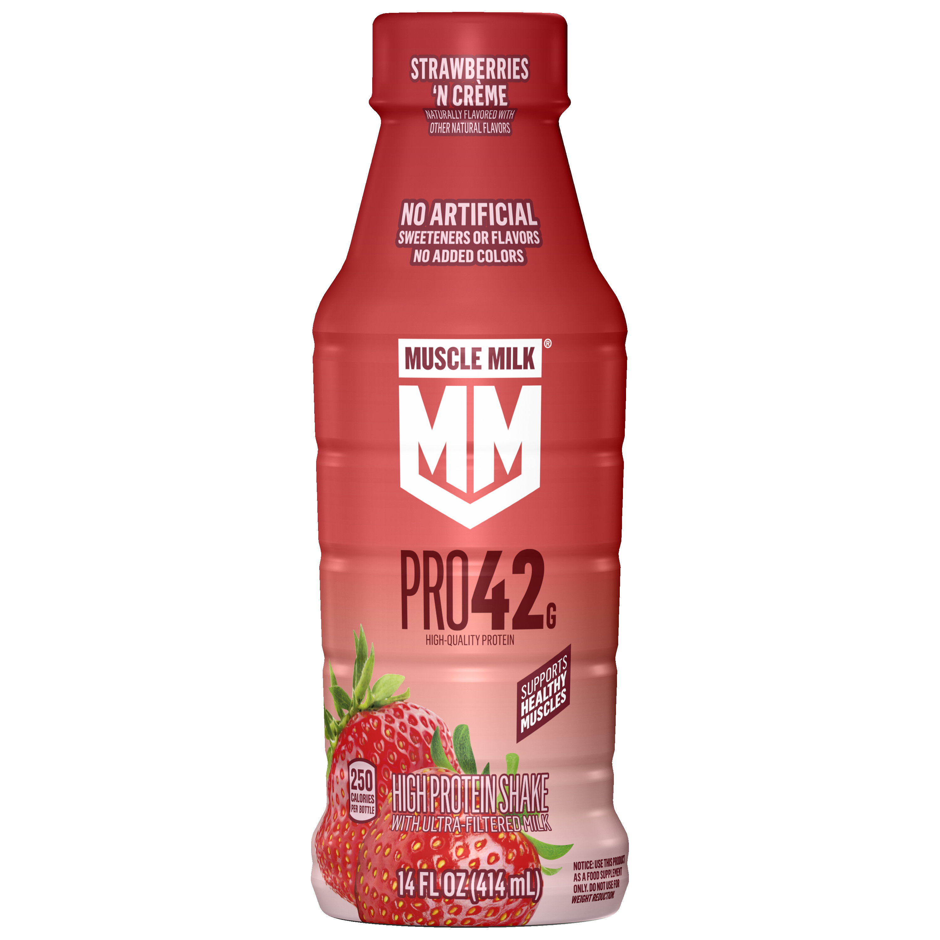 Muscle Milk, Pro42, Strawberries 'N Creme Flavored, High Protein Shake