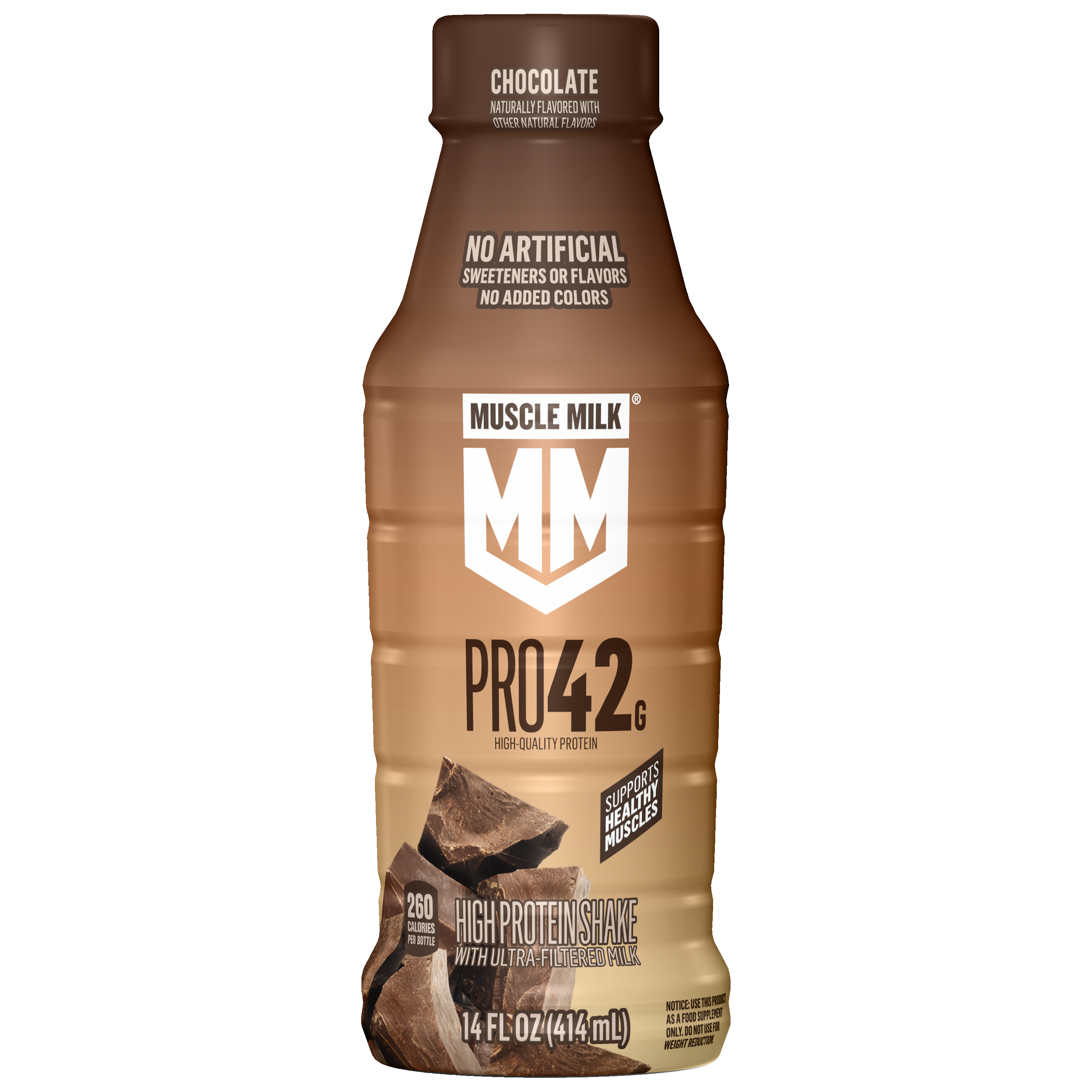 Muscle Milk, Pro42, Chocolate Flavored, High Protein Shake