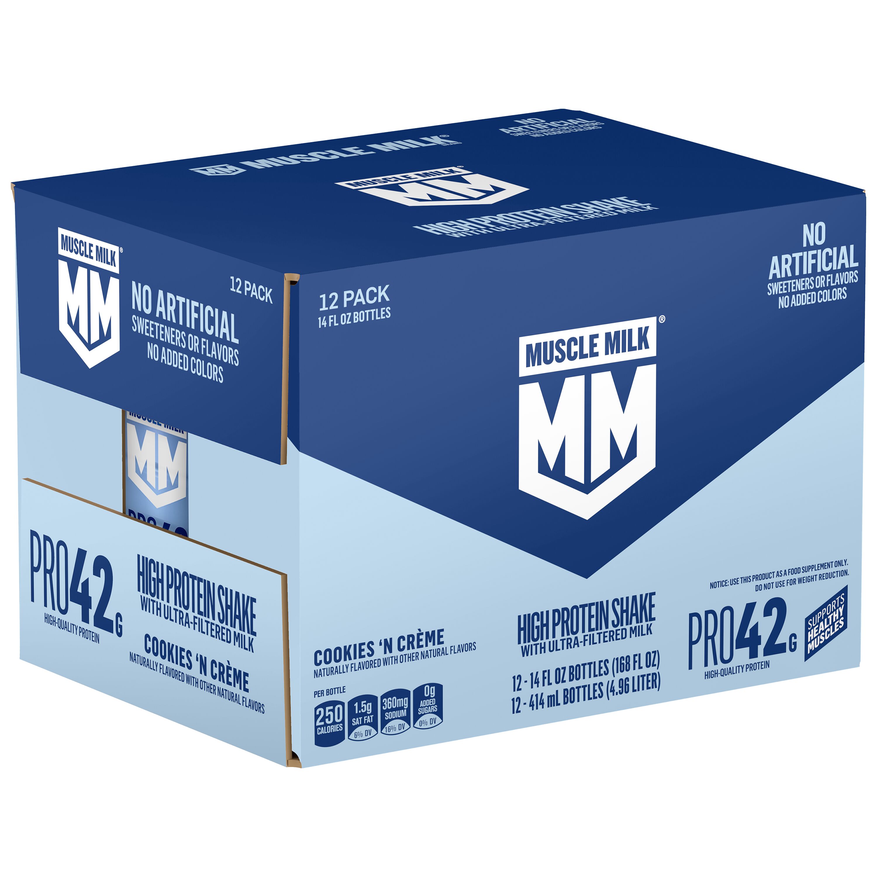 Muscle Milk, Pro42, Cookies 'N Creme Flavored, High Protein Shake thumbnail