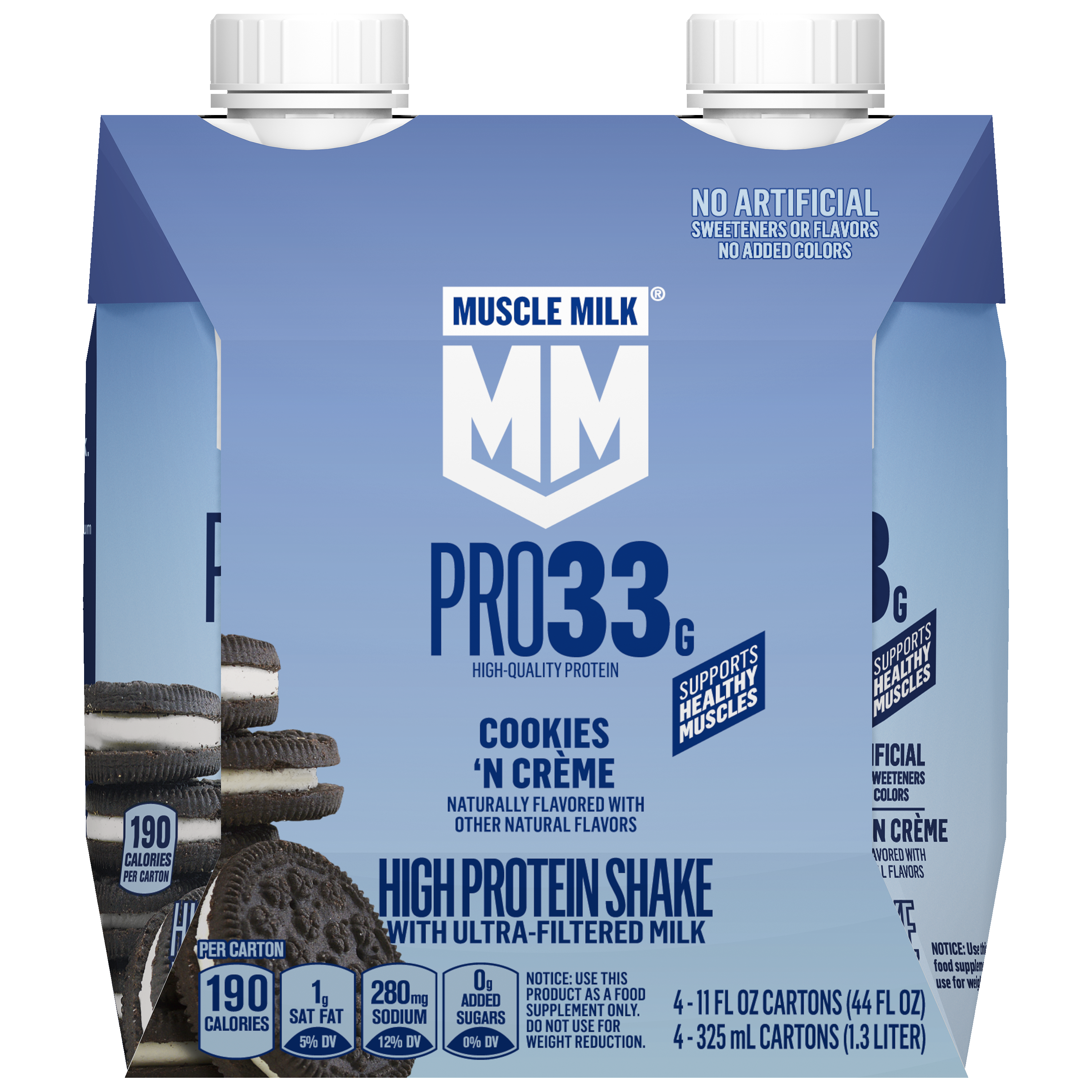Muscle Milk, Pro33, Cookies 'N Creme Flavored, High Protein Shake thumbnail