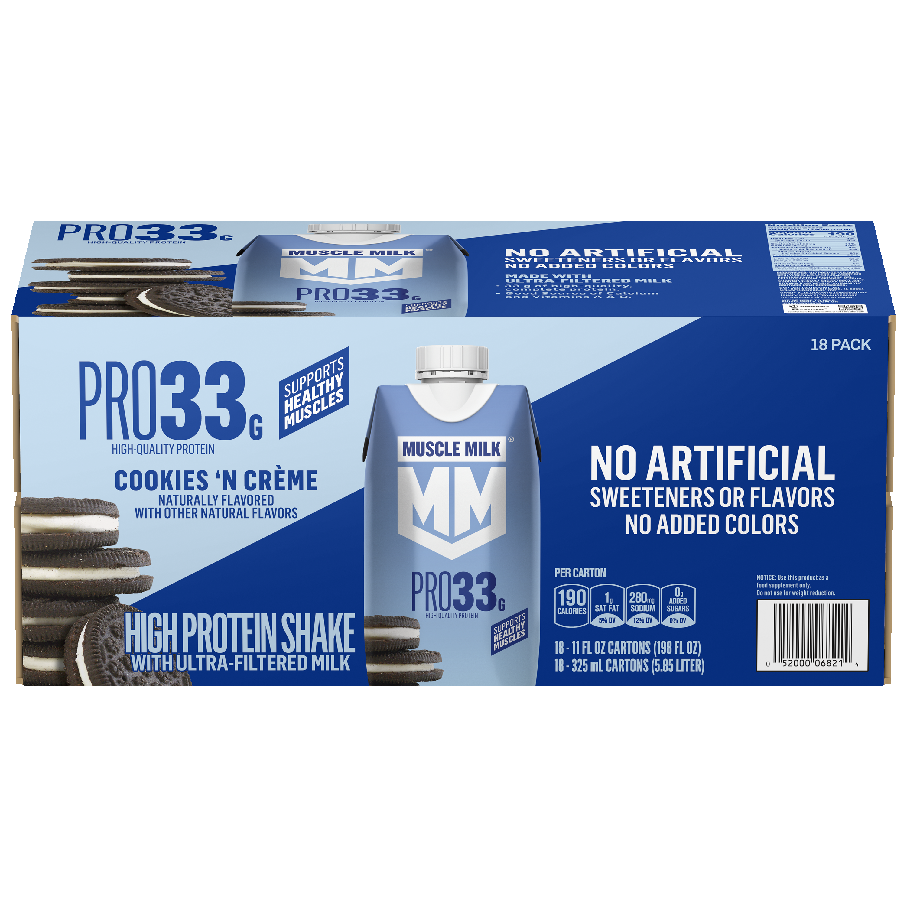 Muscle Milk, Pro33, Cookies 'N Creme Flavored, High Protein Shake thumbnail