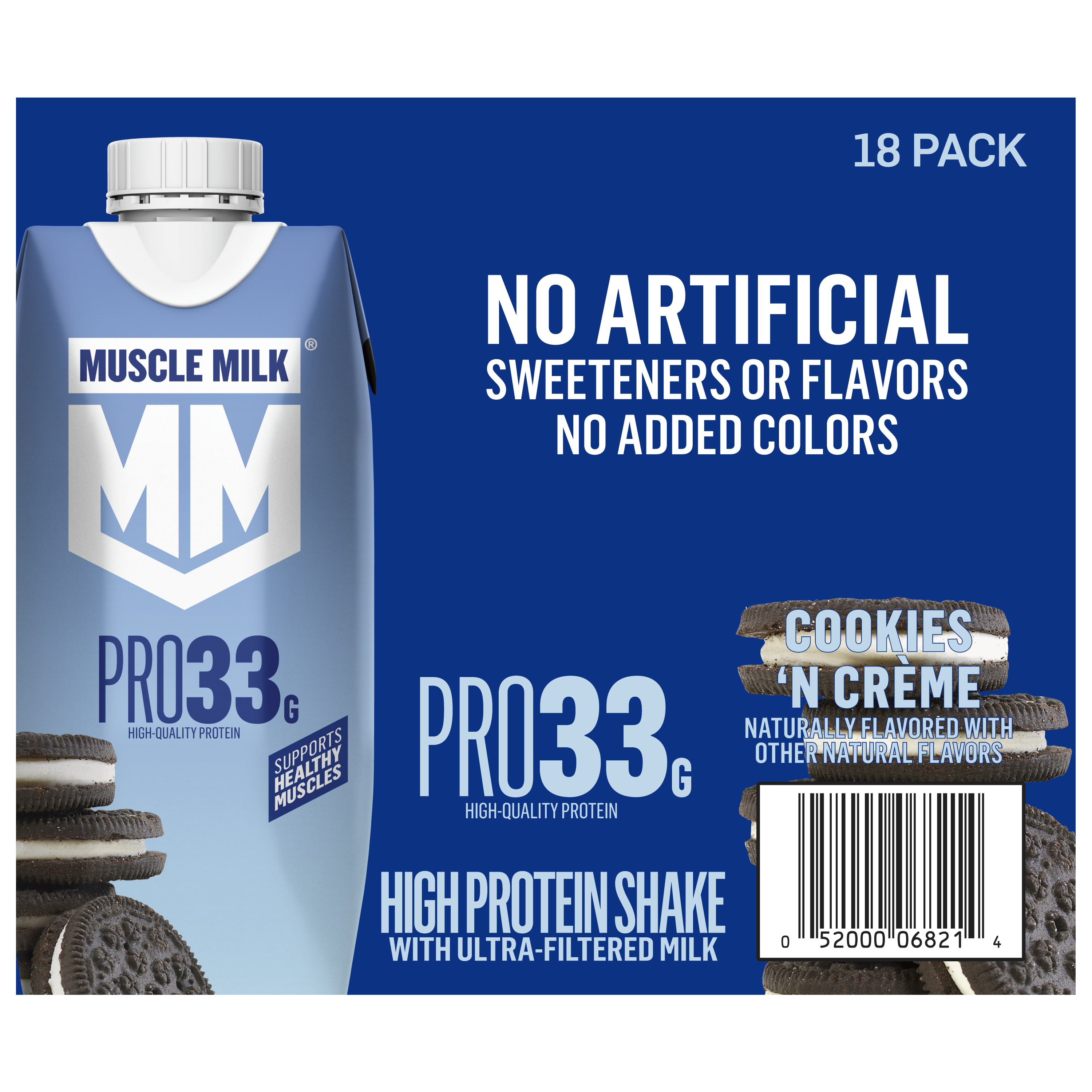 Muscle Milk, Pro33, Cookies 'N Creme Flavored, High Protein Shake thumbnail