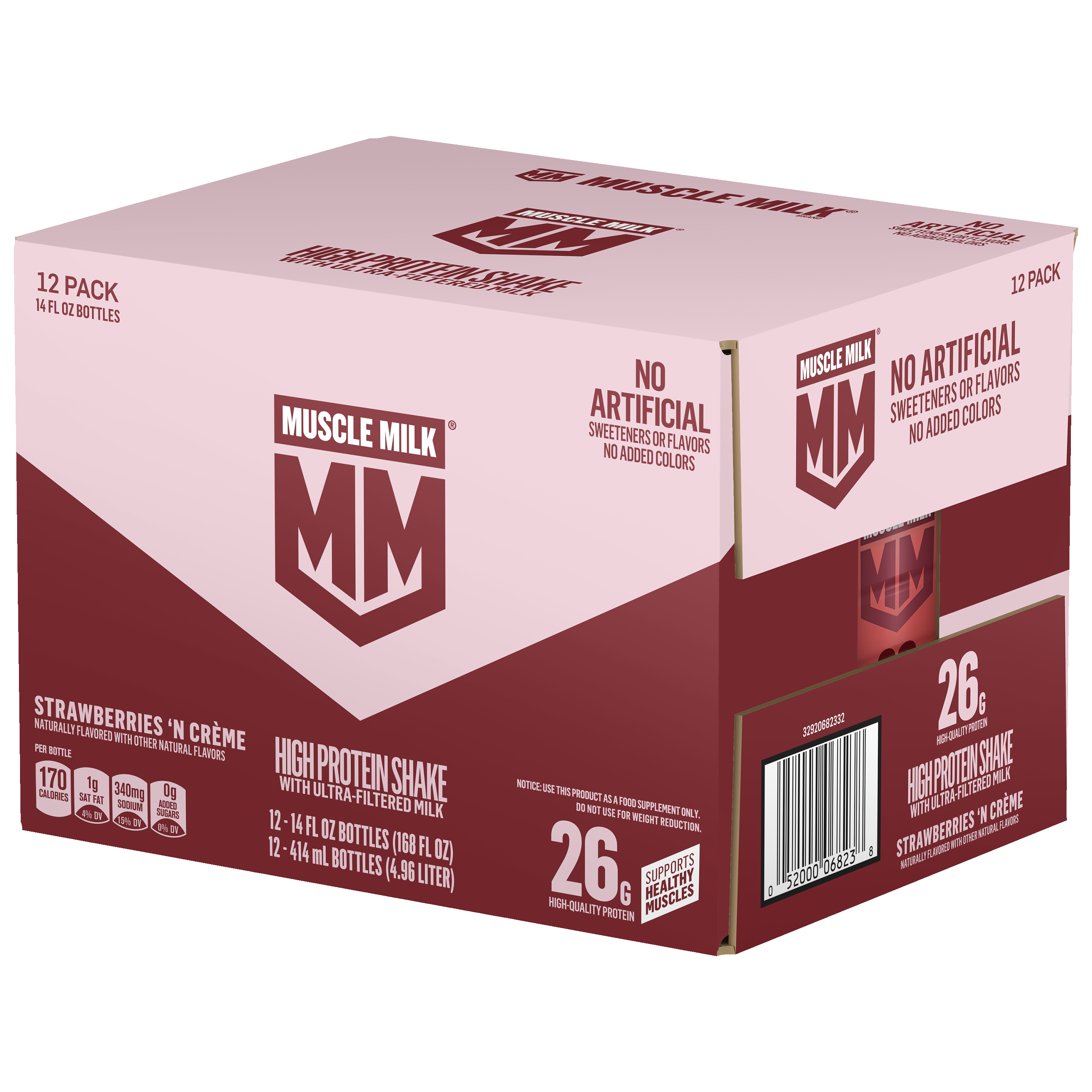 Muscle Milk, Strawberries 'N Creme Flavored, High Protein Shake thumbnail