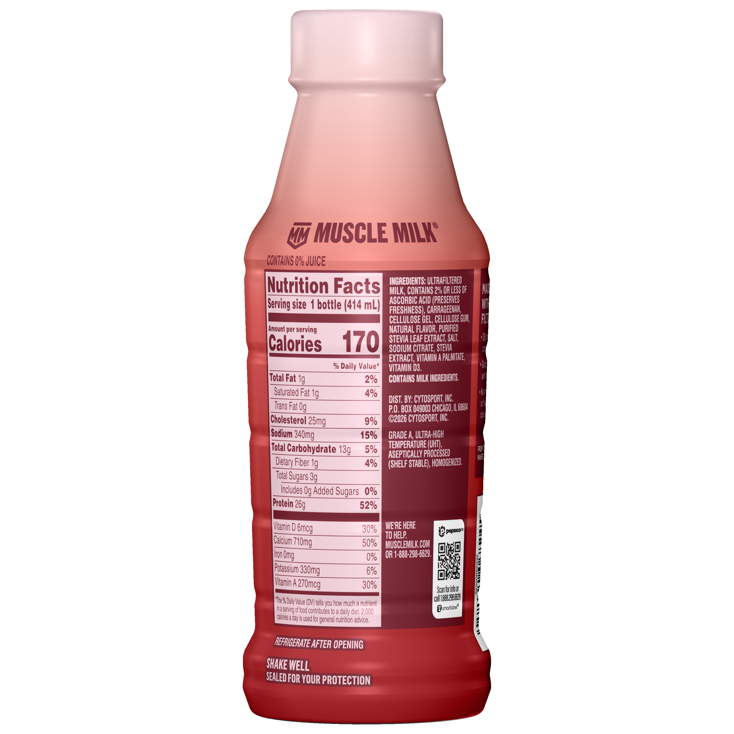 Muscle Milk, Strawberries 'N Creme Flavored, High Protein Shake thumbnail
