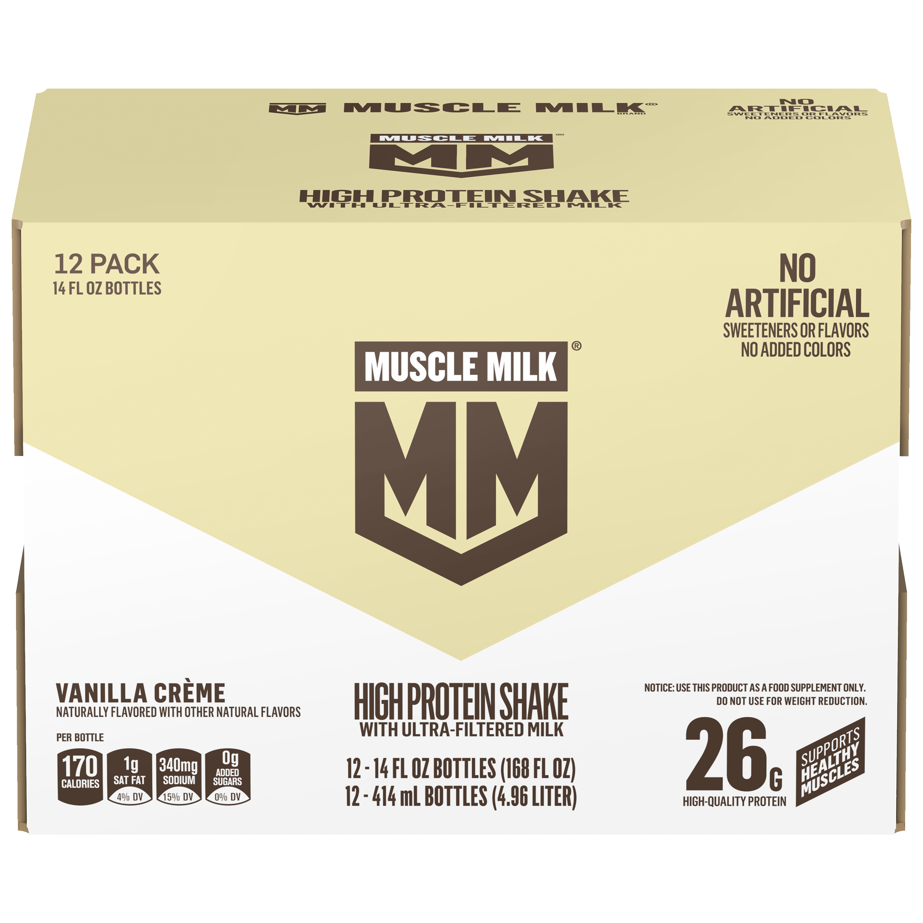 Muscle Milk, Vanilla Creme Flavored, High Protein Shake