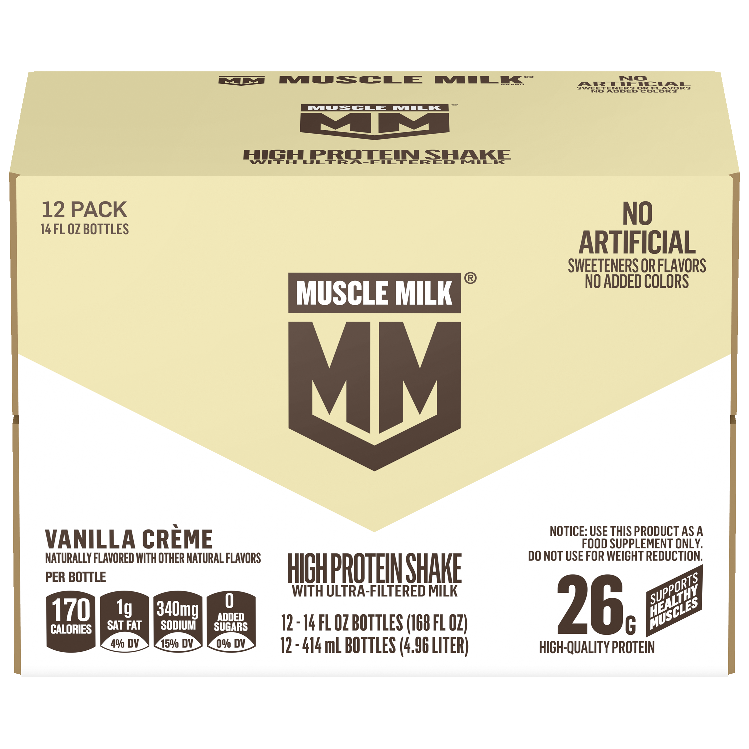 Muscle Milk, Vanilla Creme Flavored, High Protein Shake