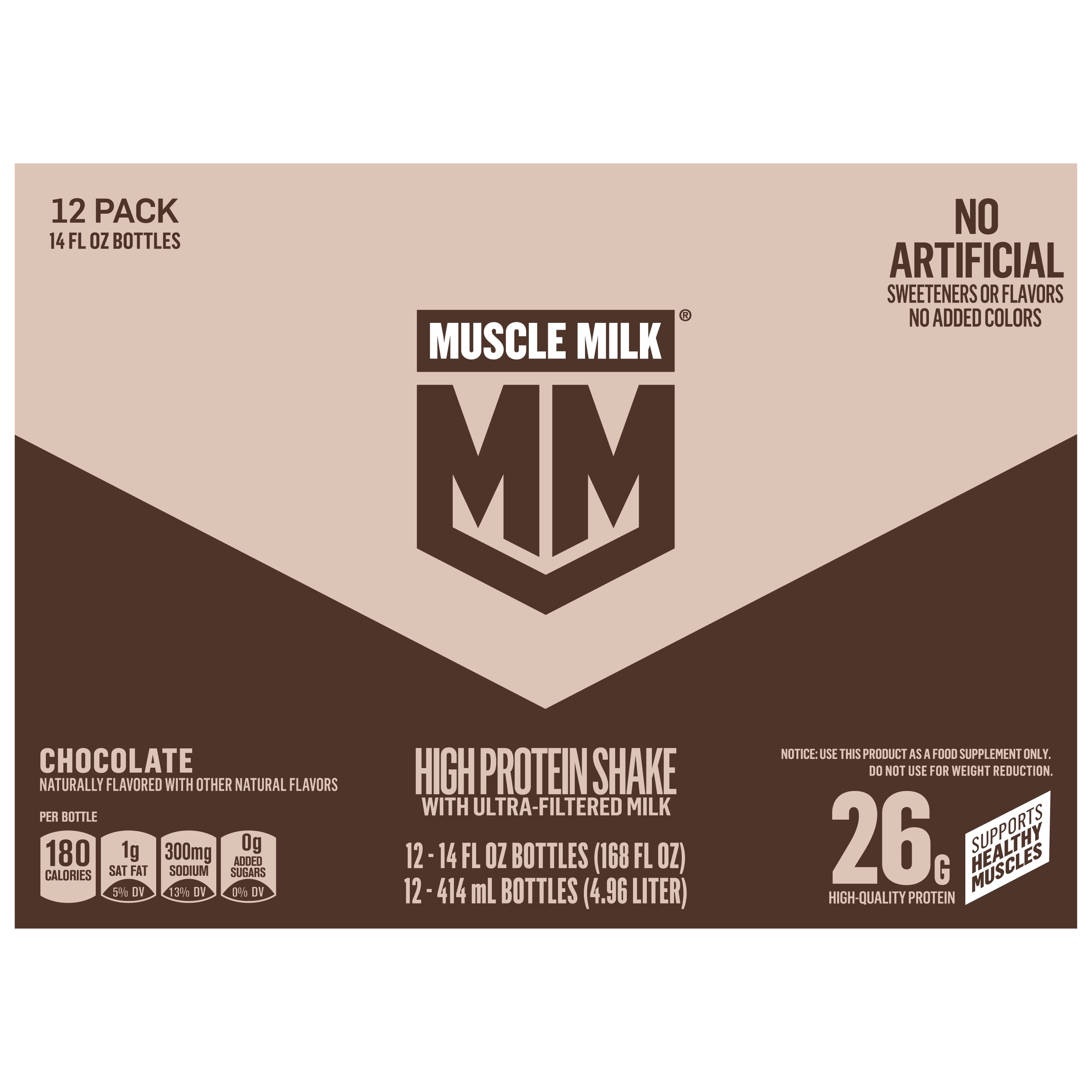Muscle Milk, Chocolate Flavored, High Protein Shake