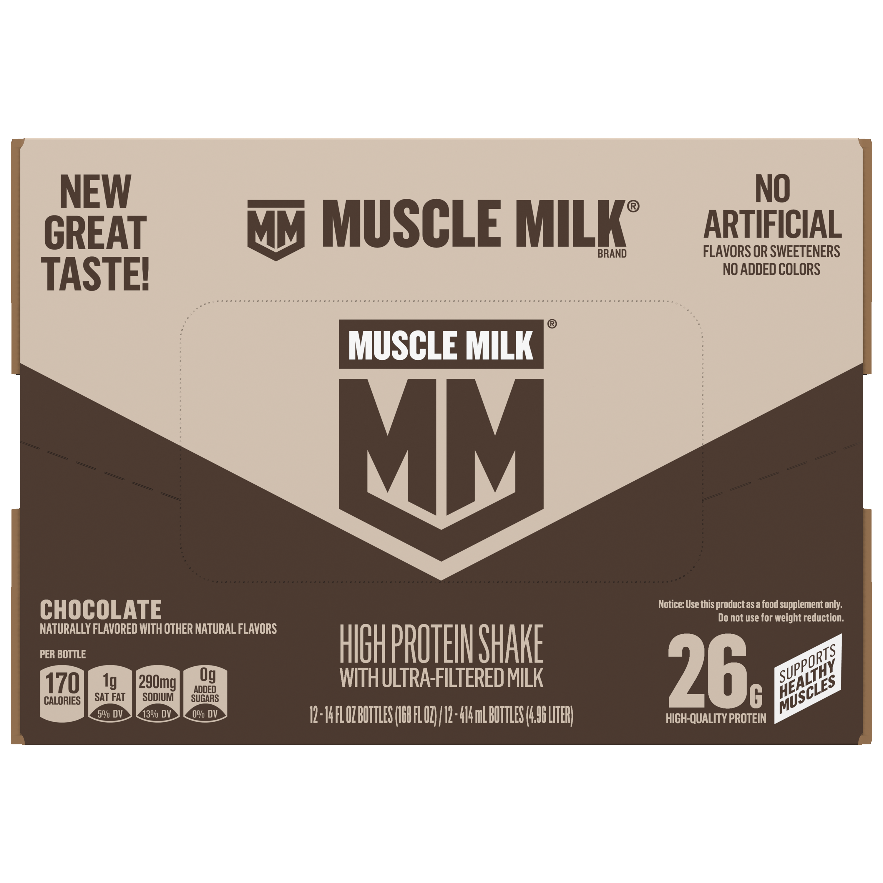 Muscle Milk, Chocolate Flavored, High Protein Shake