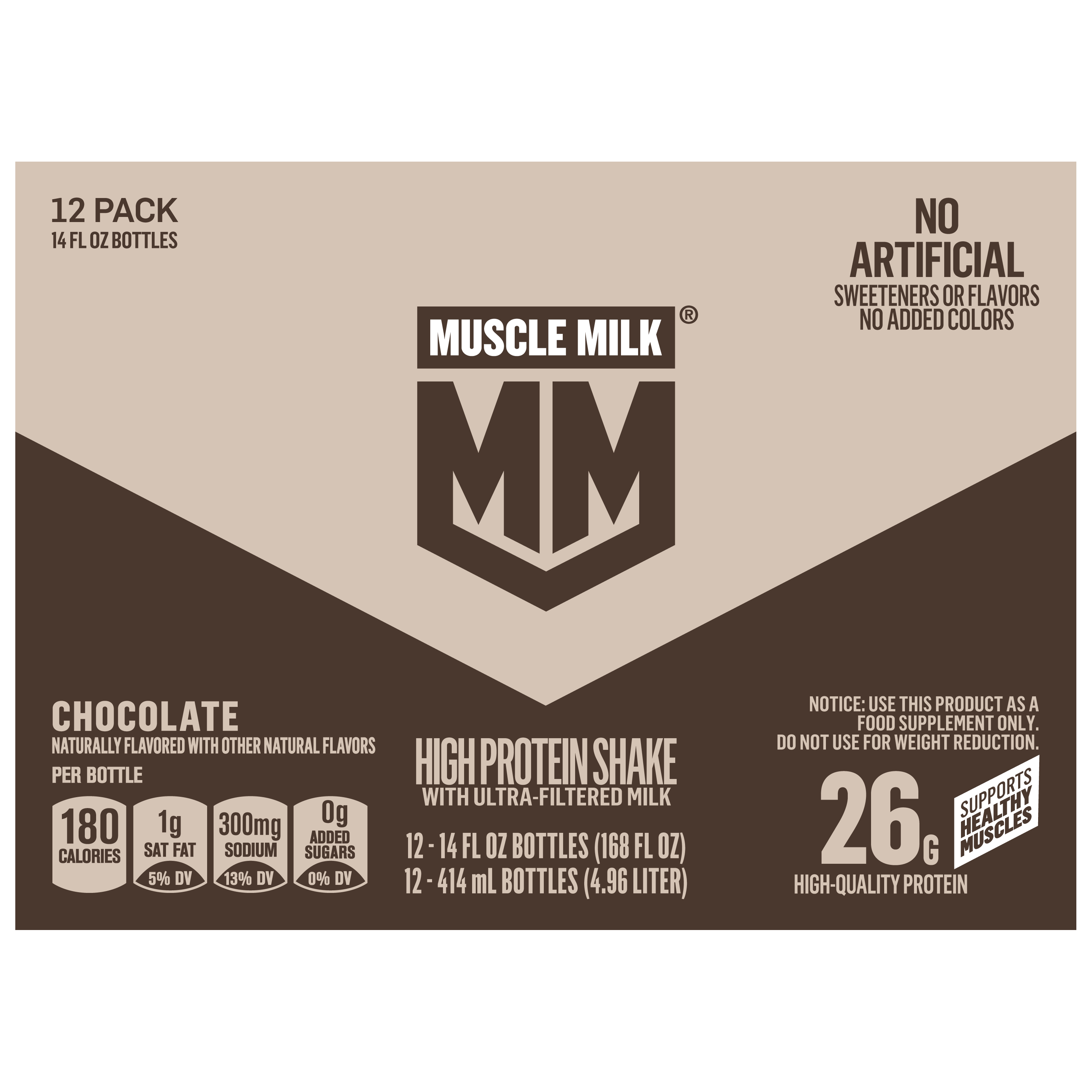 Muscle Milk, Chocolate Flavored, High Protein Shake thumbnail