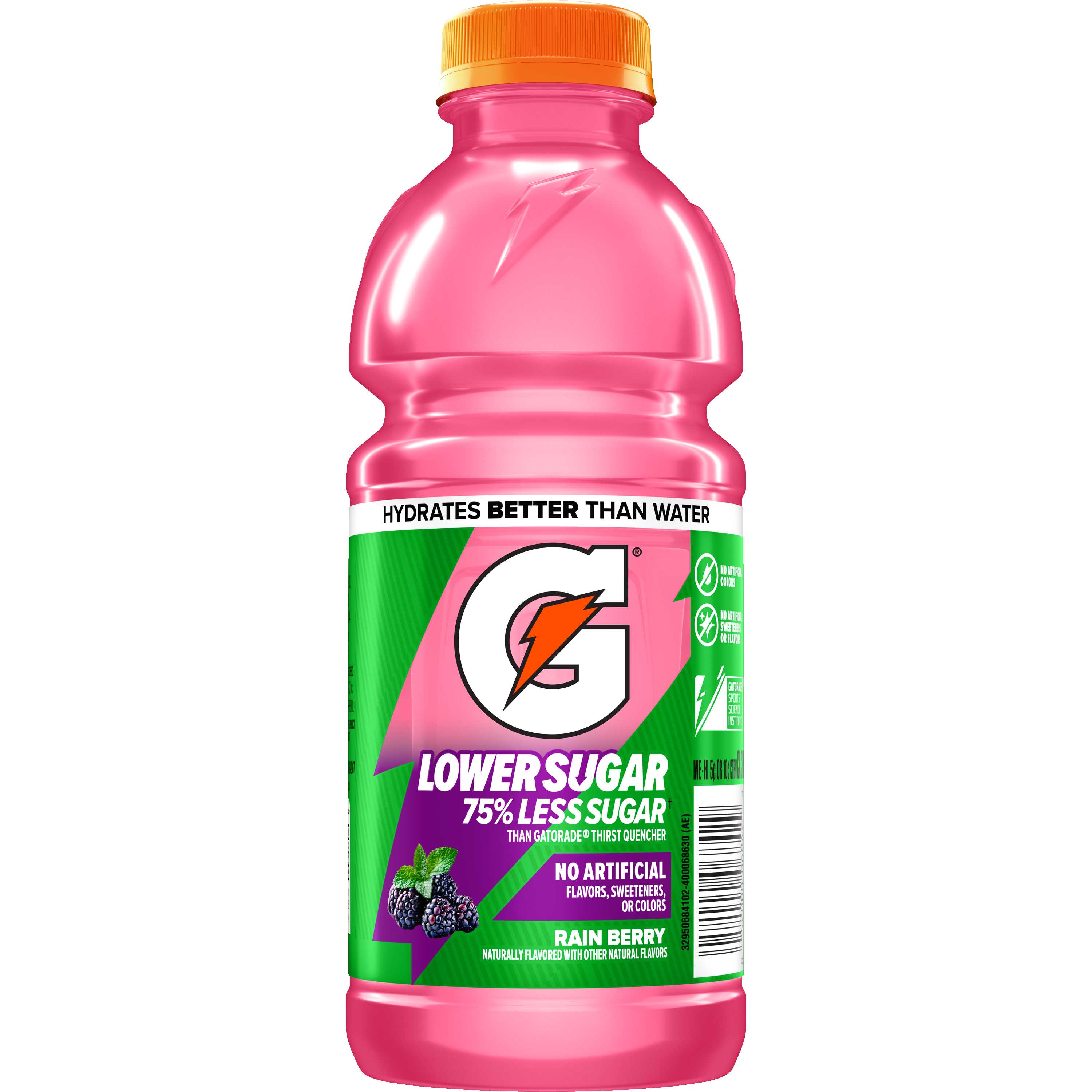 Gatorade, Lower Sugar, Rain Berry Flavored, Electrolyte Beverage thumbnail