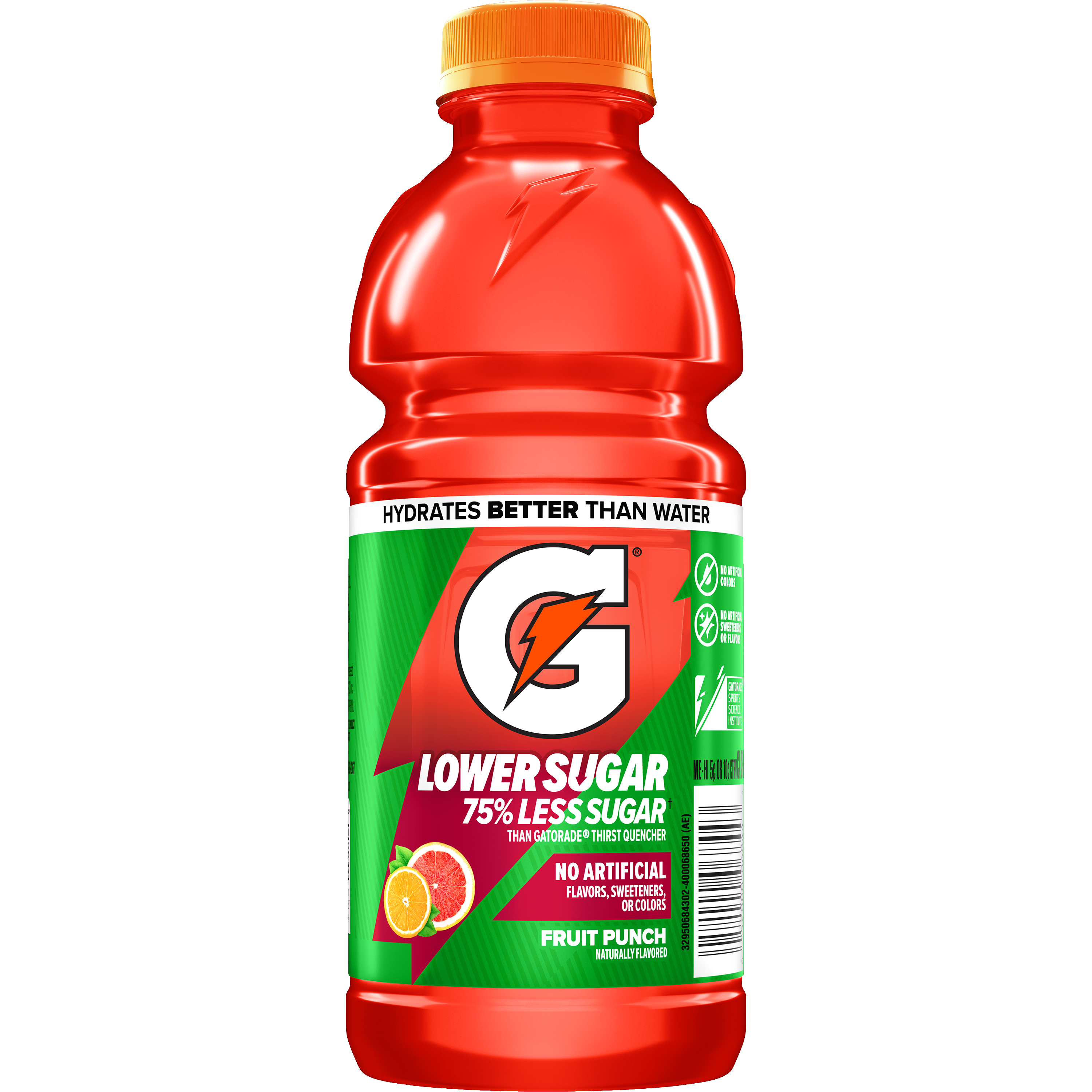 Gatorade, Lower Sugar, Fruit Punch Flavored, Electrolyte Beverage thumbnail