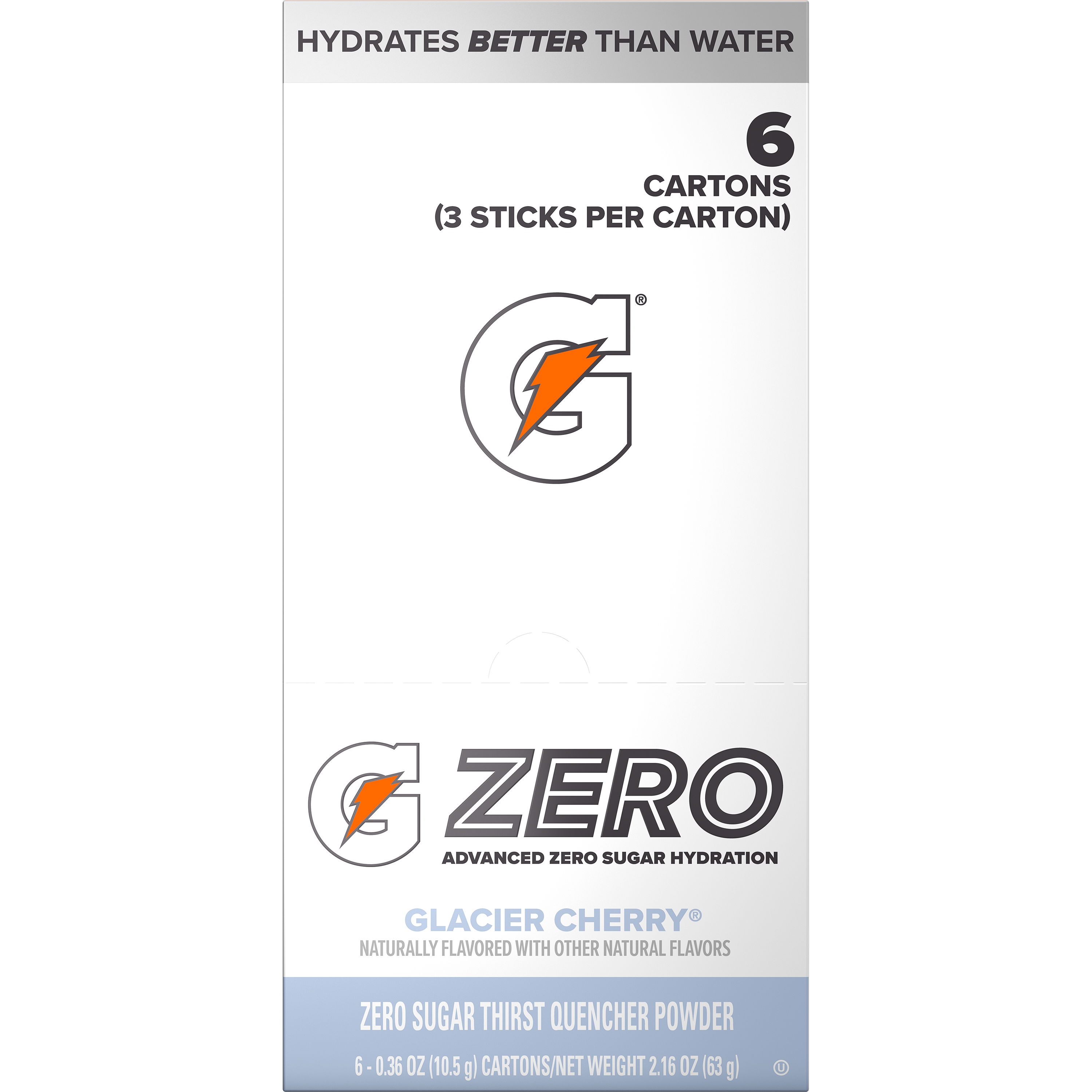 Gatorade, Zero, Glacier Cherry Flavored, Zero Sugar Thirst Quencher Powder