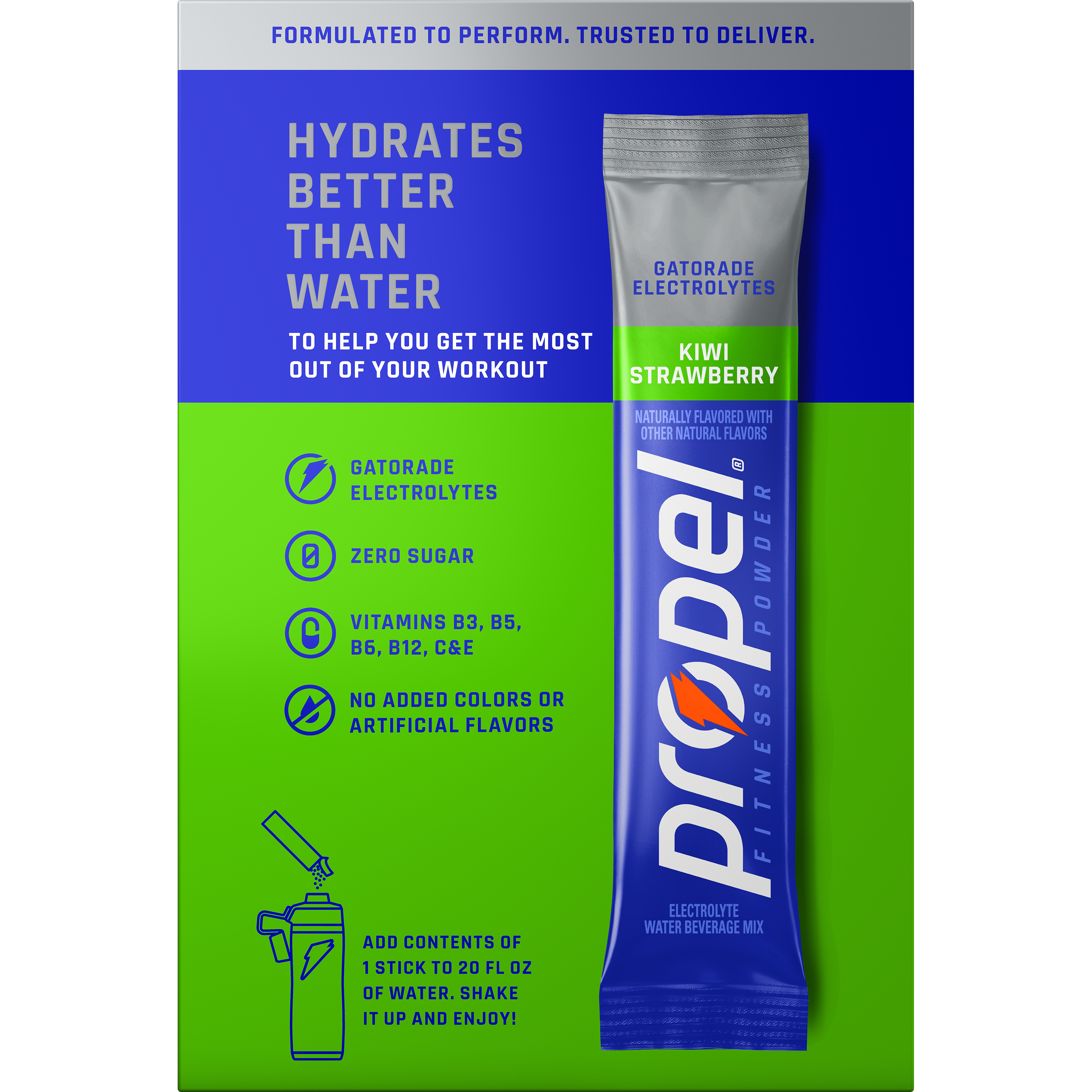 Propel, Kiwi Strawberry Flavored, Electrolyte Water Beverage Mix thumbnail