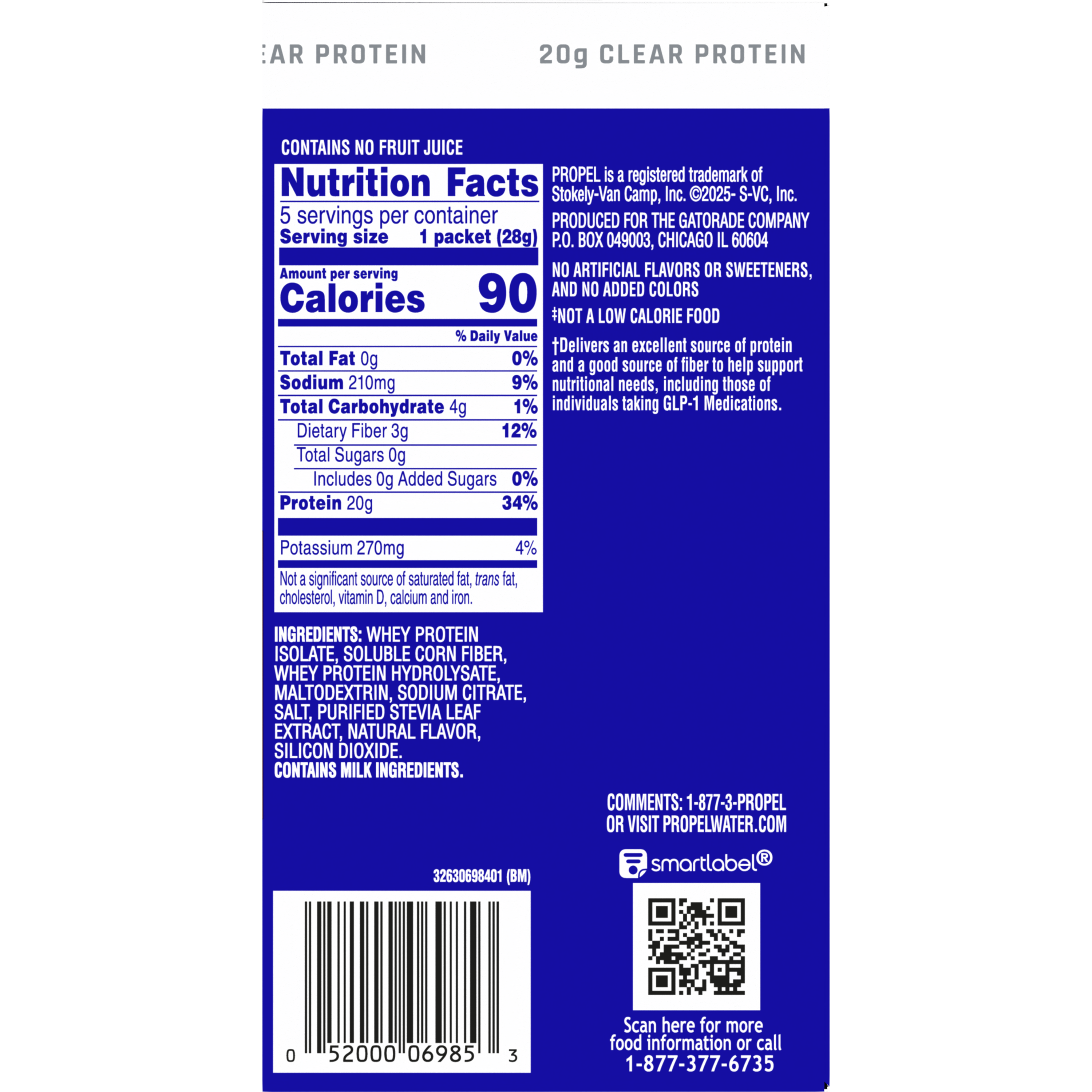 Propel, Clear Protein, Watermelon Flavored, Protein Water Beverage Mix thumbnail