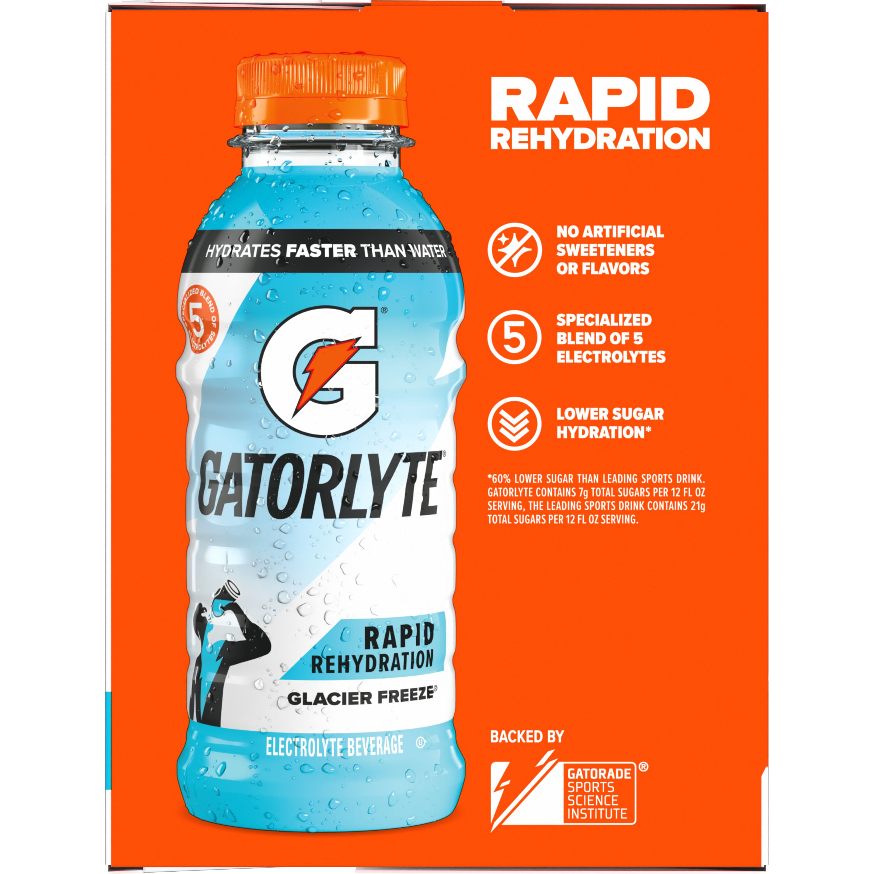 Gatorade, Gatorlyte, Rapid Rehydration, Glacier Freeze, Electrolyte Beverage thumbnail