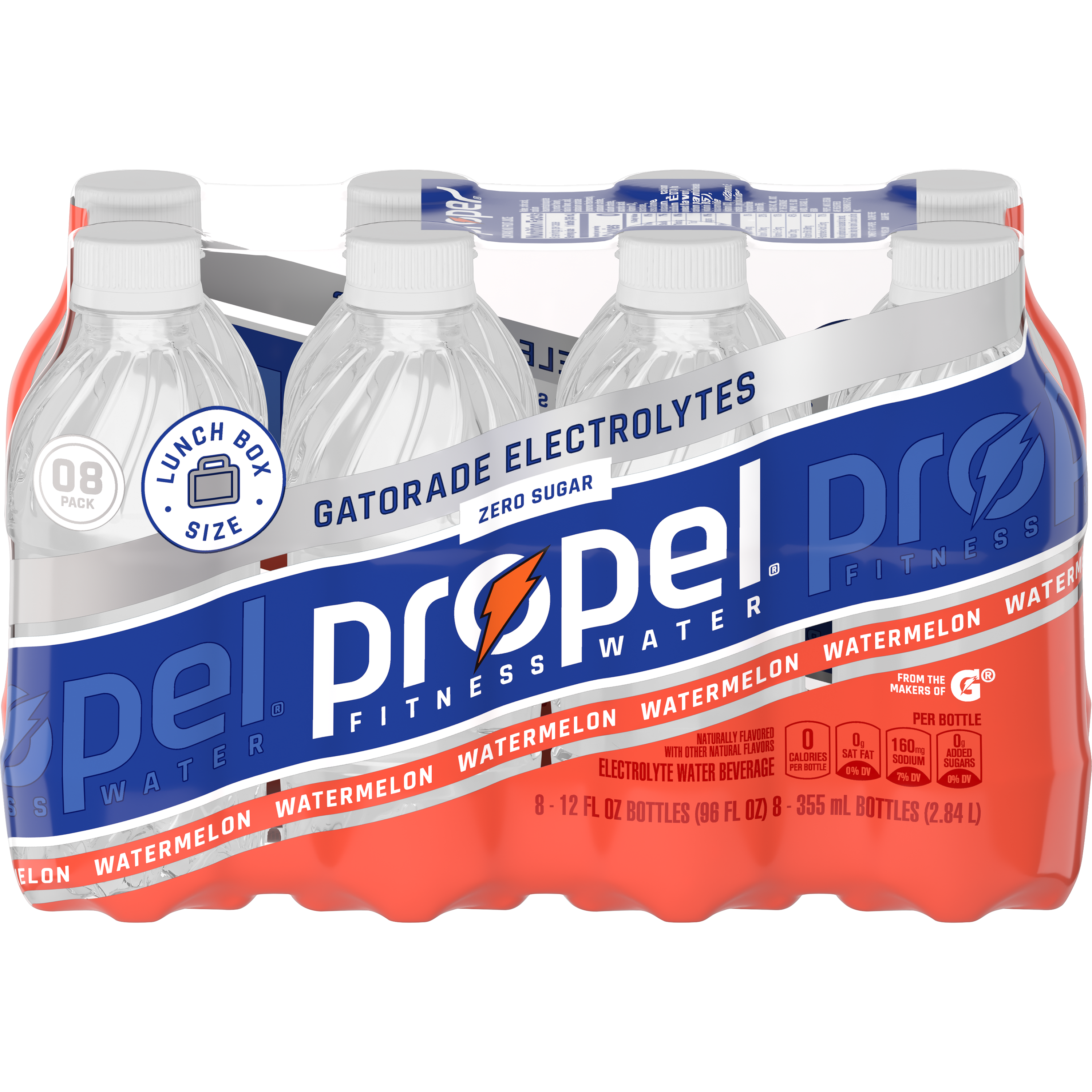 Propel, Zero Sugar, Watermelon Flavored, Electrolyte Water Beverage