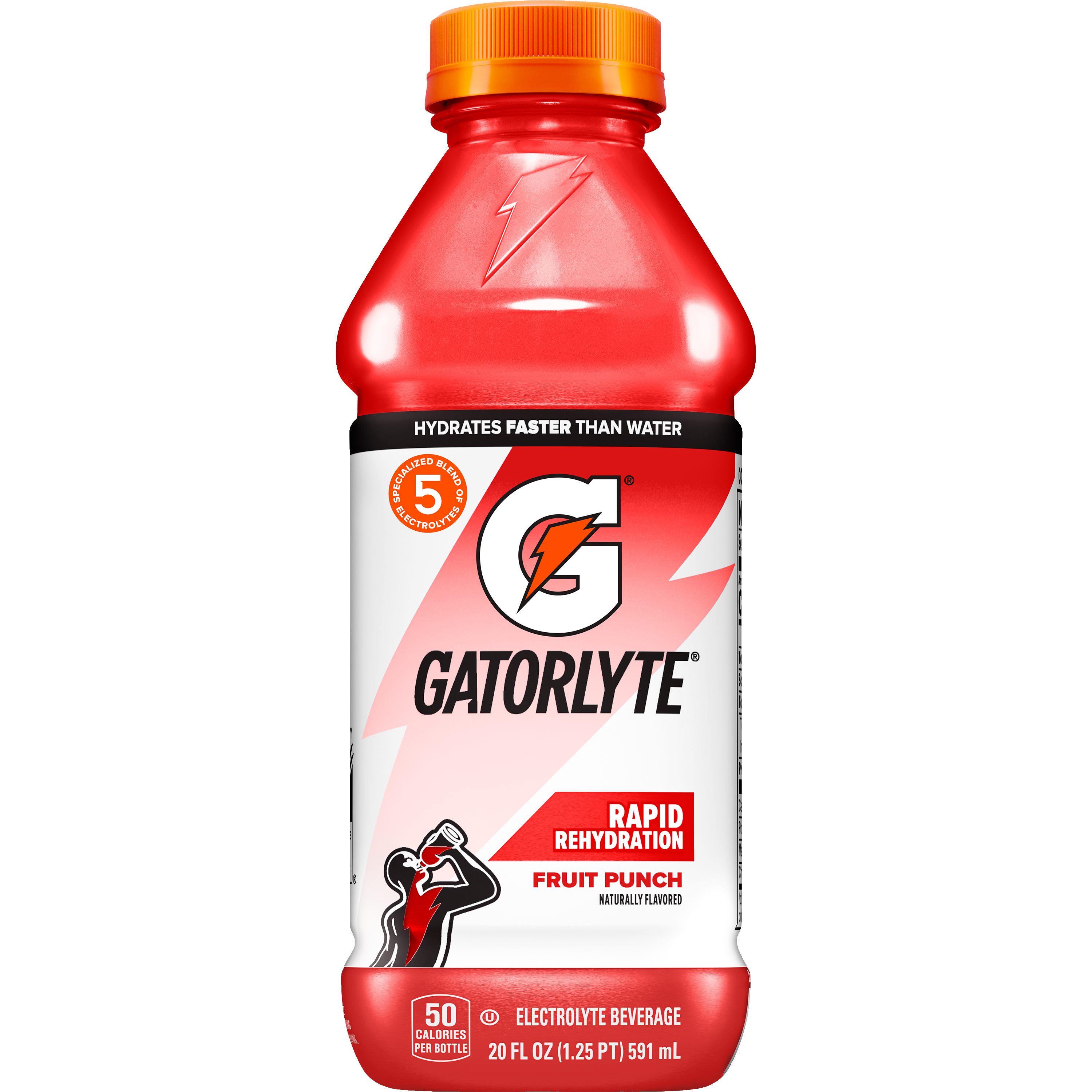 Gatorade, Gatorlyte, Rapid Rehydration, Fruit Punch Flavored, Electrolyte Beverage